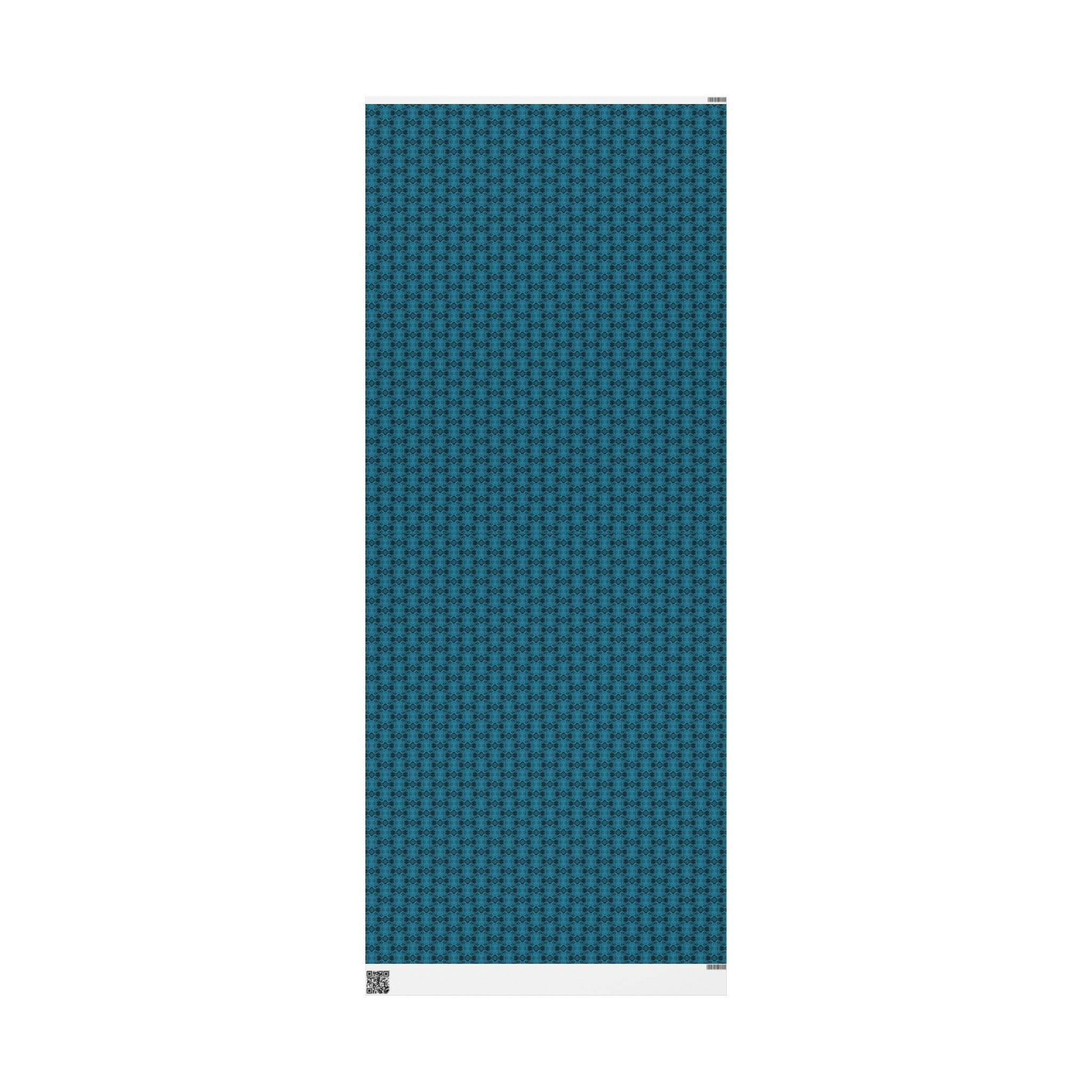 Love (Black, Turquoise Background) Heavy Wrapping Paper