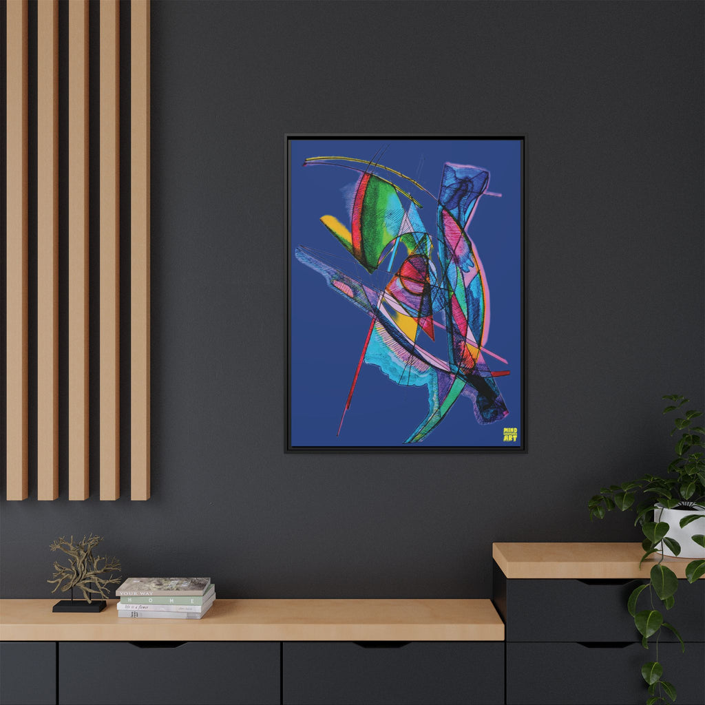 Watching (Dark Blue Background) Matte Canvas, Framed