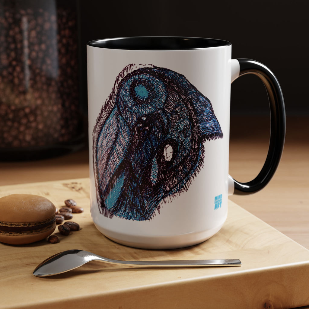 Who Are You? (Blue) Accent Coffee Mug (11oz, 15oz)