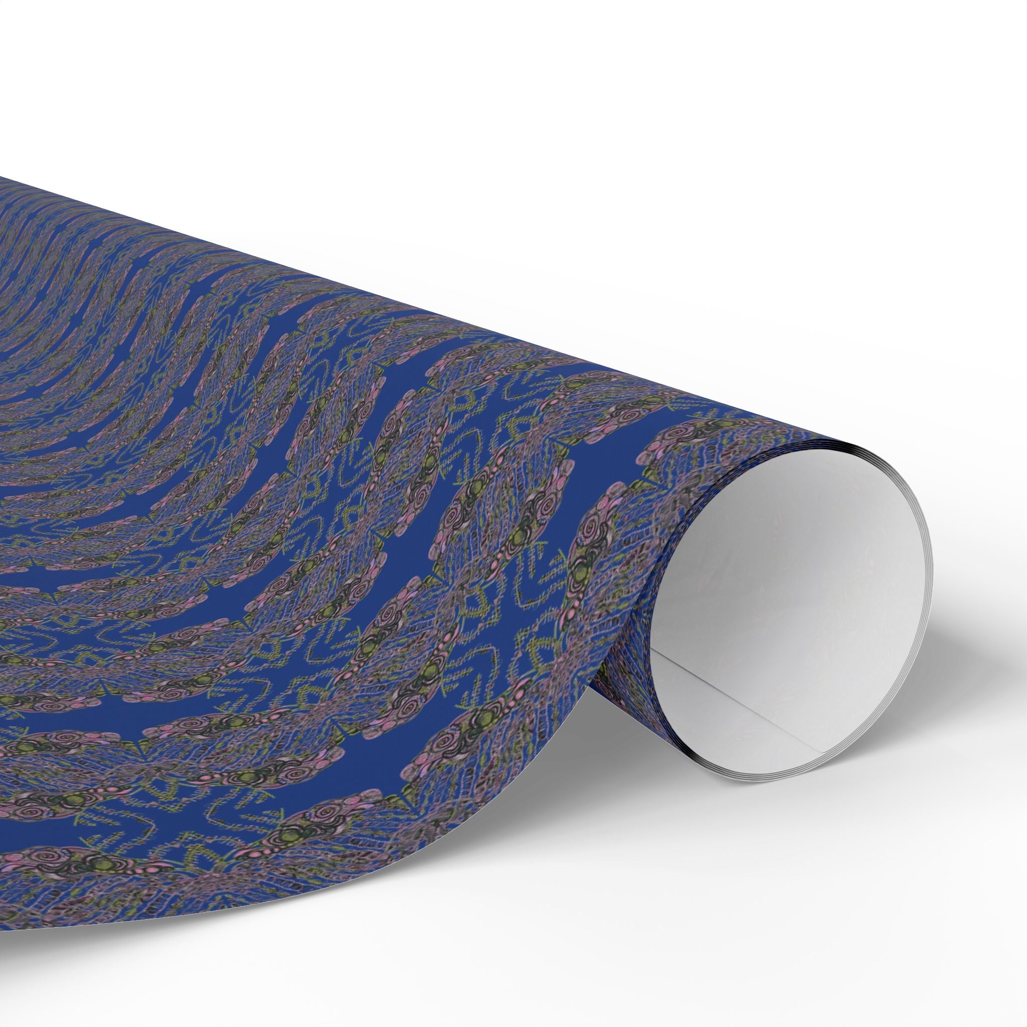Vessel (Neon, Mirror, Blue Background) Heavy Wrapping Paper