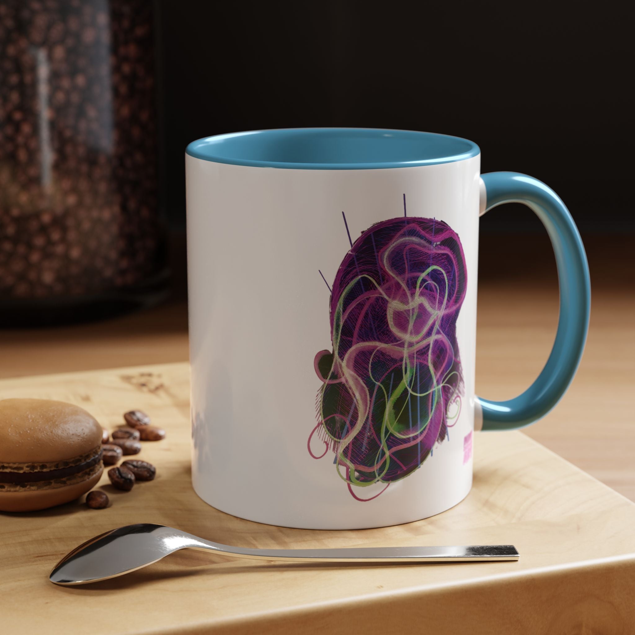 Davy Jones (Electric Purple) Accent Coffee Mug (11oz, 15oz)