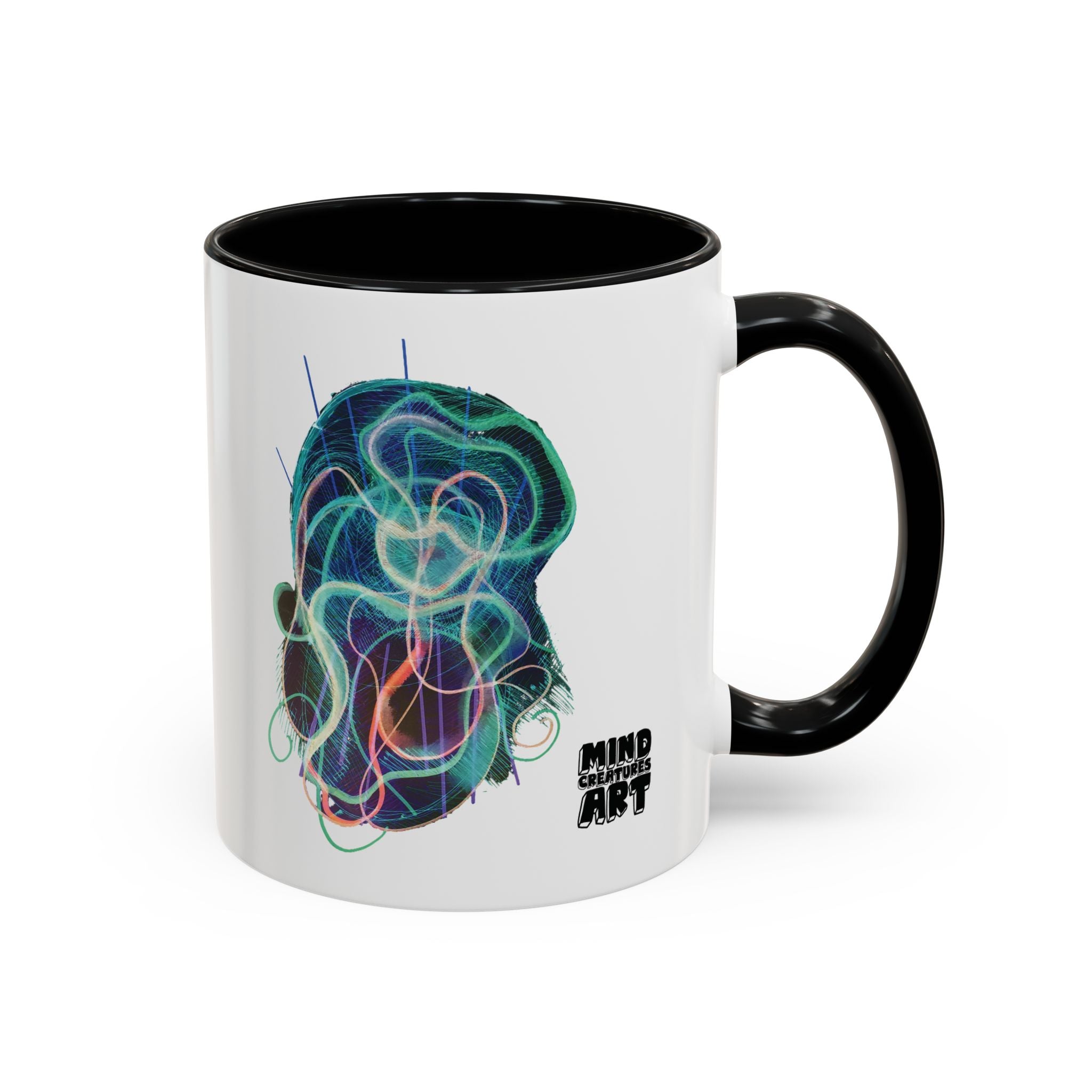 Davy Jones (Electric Teal) Accent Coffee Mug (11oz, 15oz)