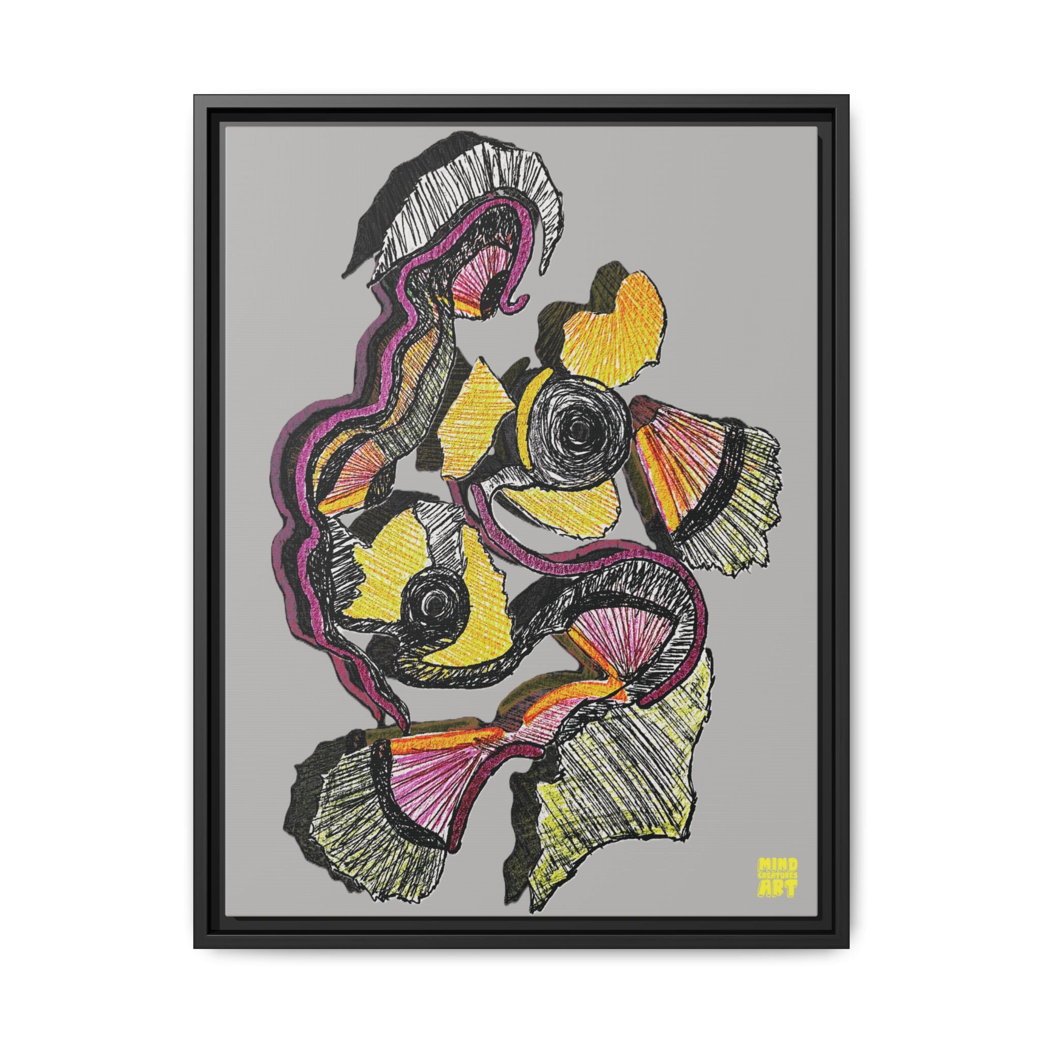 Crimson Teacher (Light Gray Background) Matte Canvas, Framed
