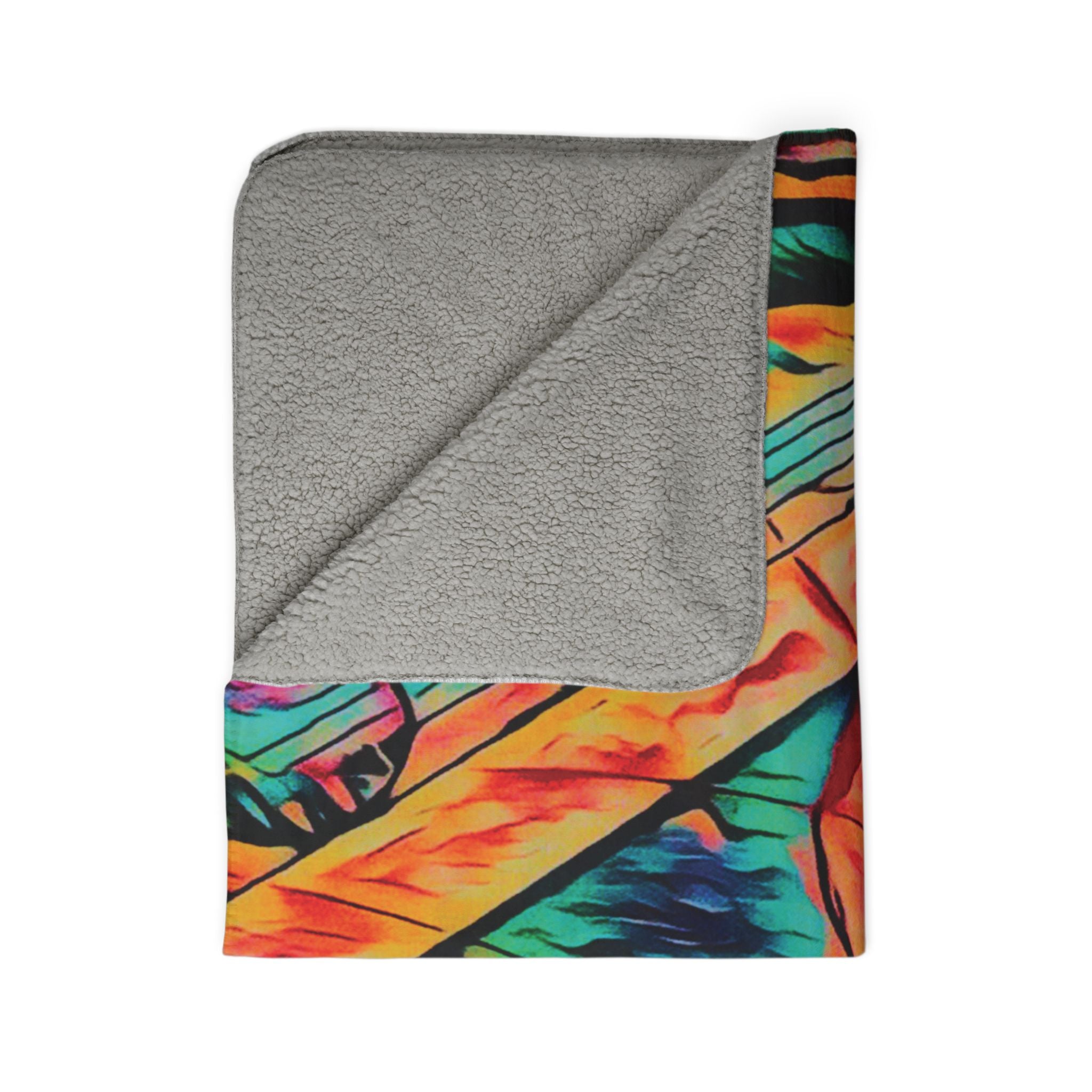 Love (Bright) Fleece Sherpa Blanket