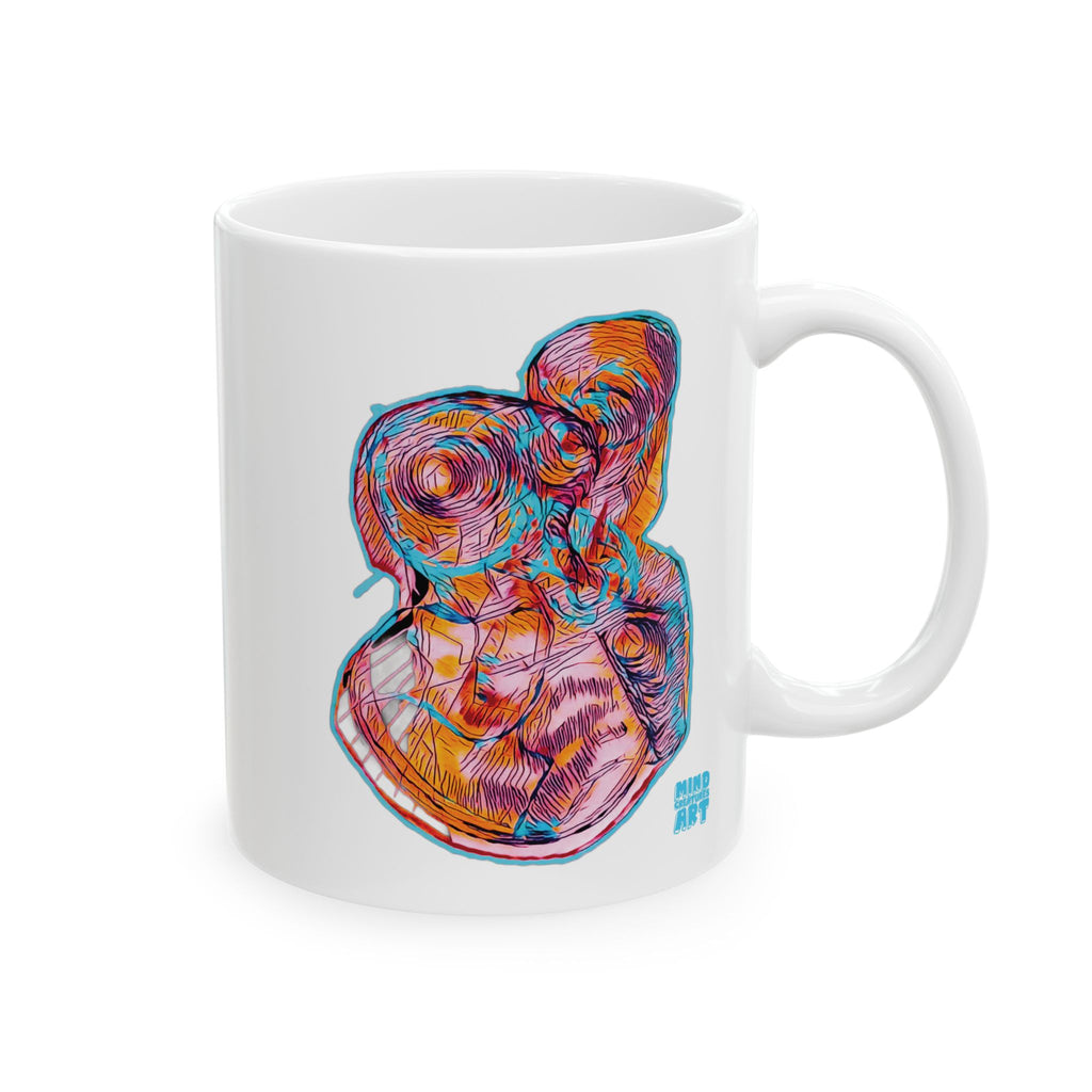 Curiosity (Pink) White Ceramic Mug, (11oz, 15oz)