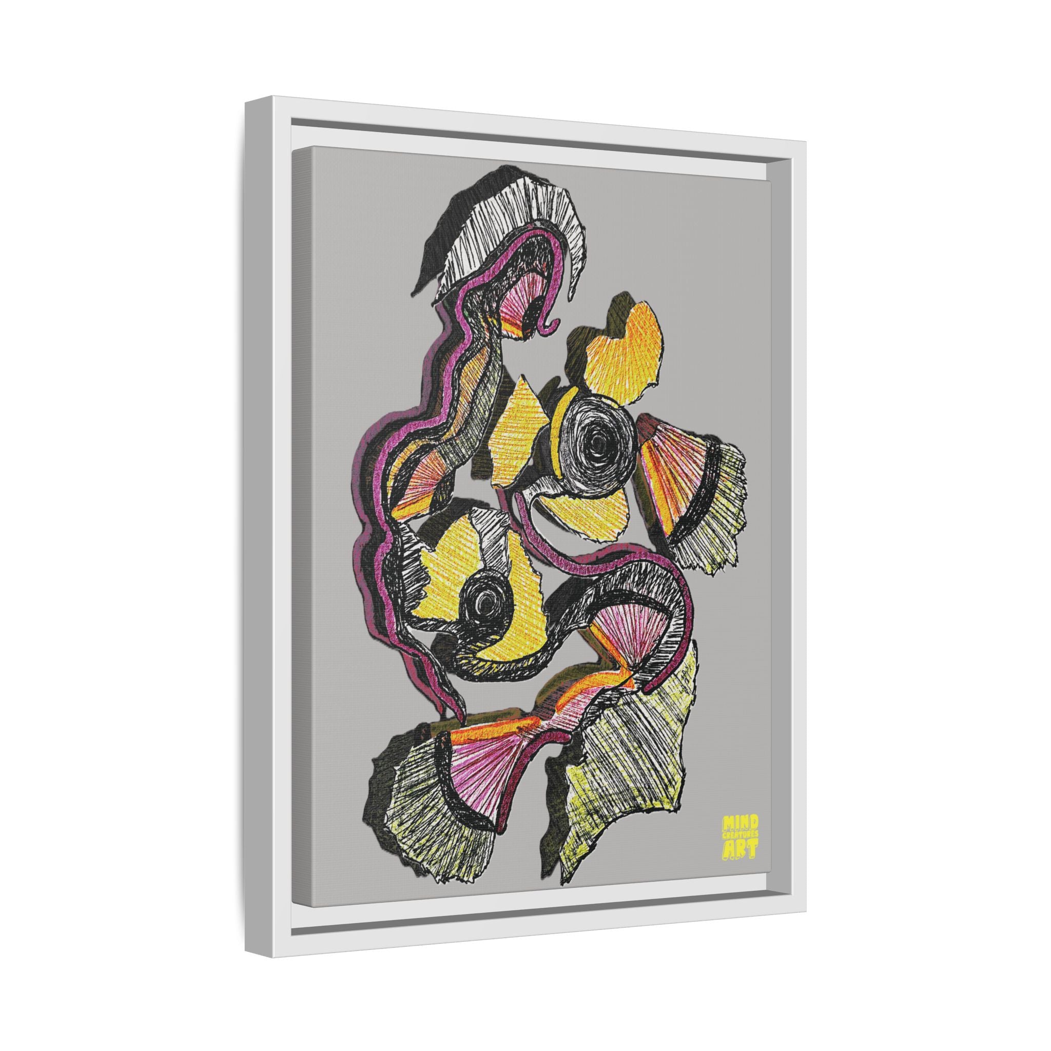 Crimson Teacher (Light Gray Background) Matte Canvas, Framed
