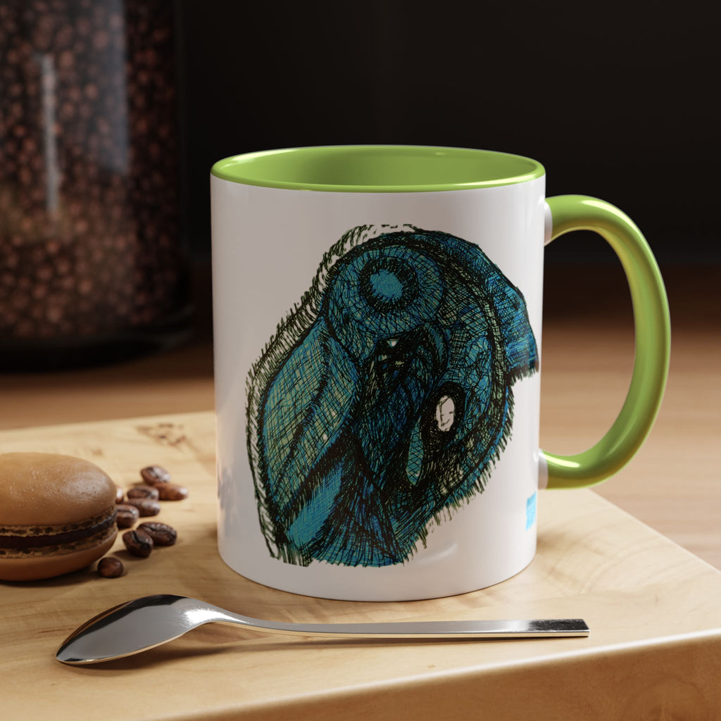 Who Are You? (Teal) Accent Coffee Mug (11oz, 15oz)