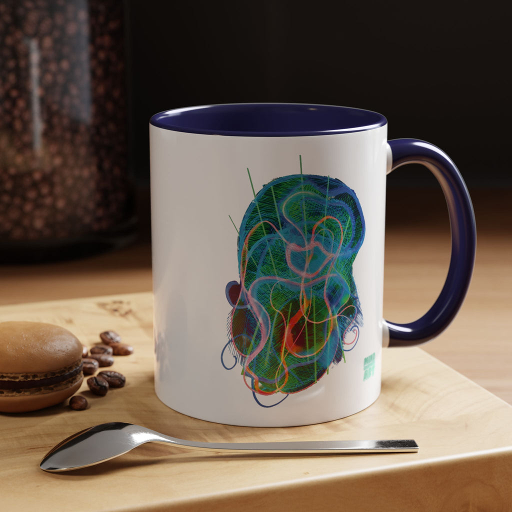 Davy Jones (Electric Blue & Green) Accent Coffee Mug (11oz, 15oz)