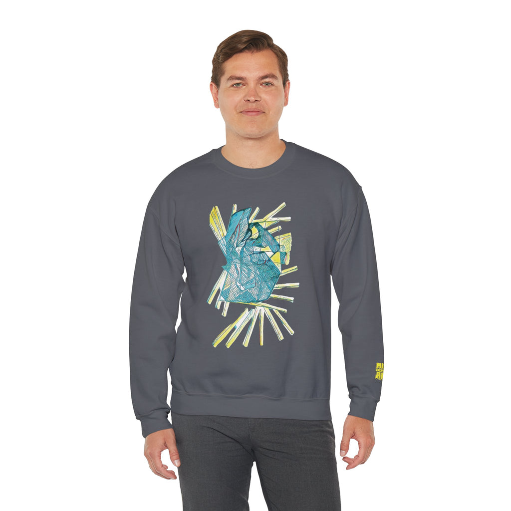 Lightspeed (Aqua) Unisex Heavy Blend™ Crewneck Sweatshirt