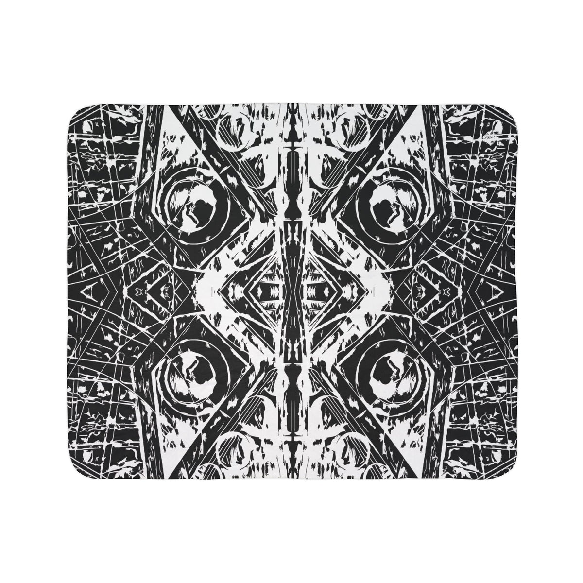 Love (White, Mirror, Black Background) Fleece Sherpa Blanket