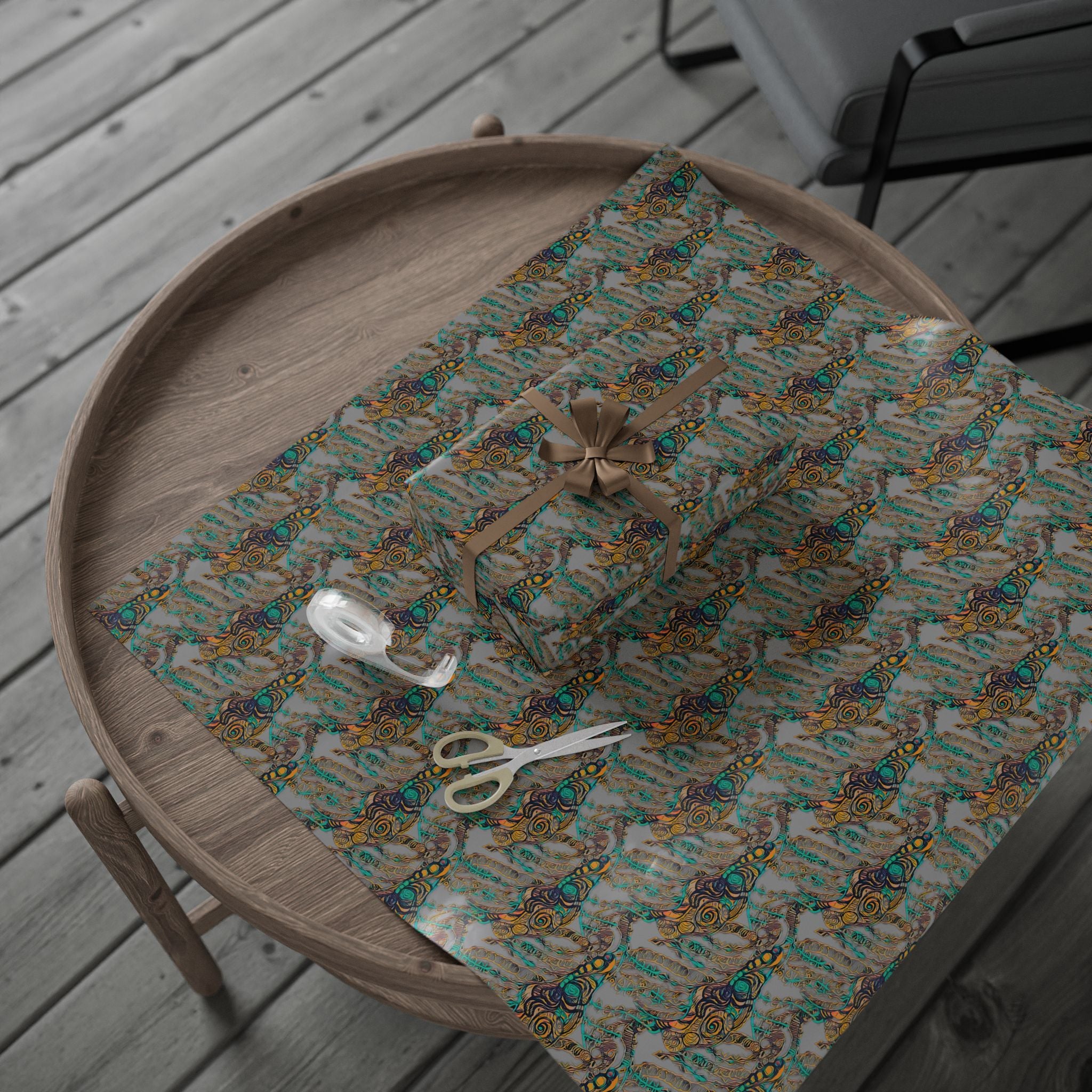 Vessel (Gray Background) Heavy Wrapping Paper