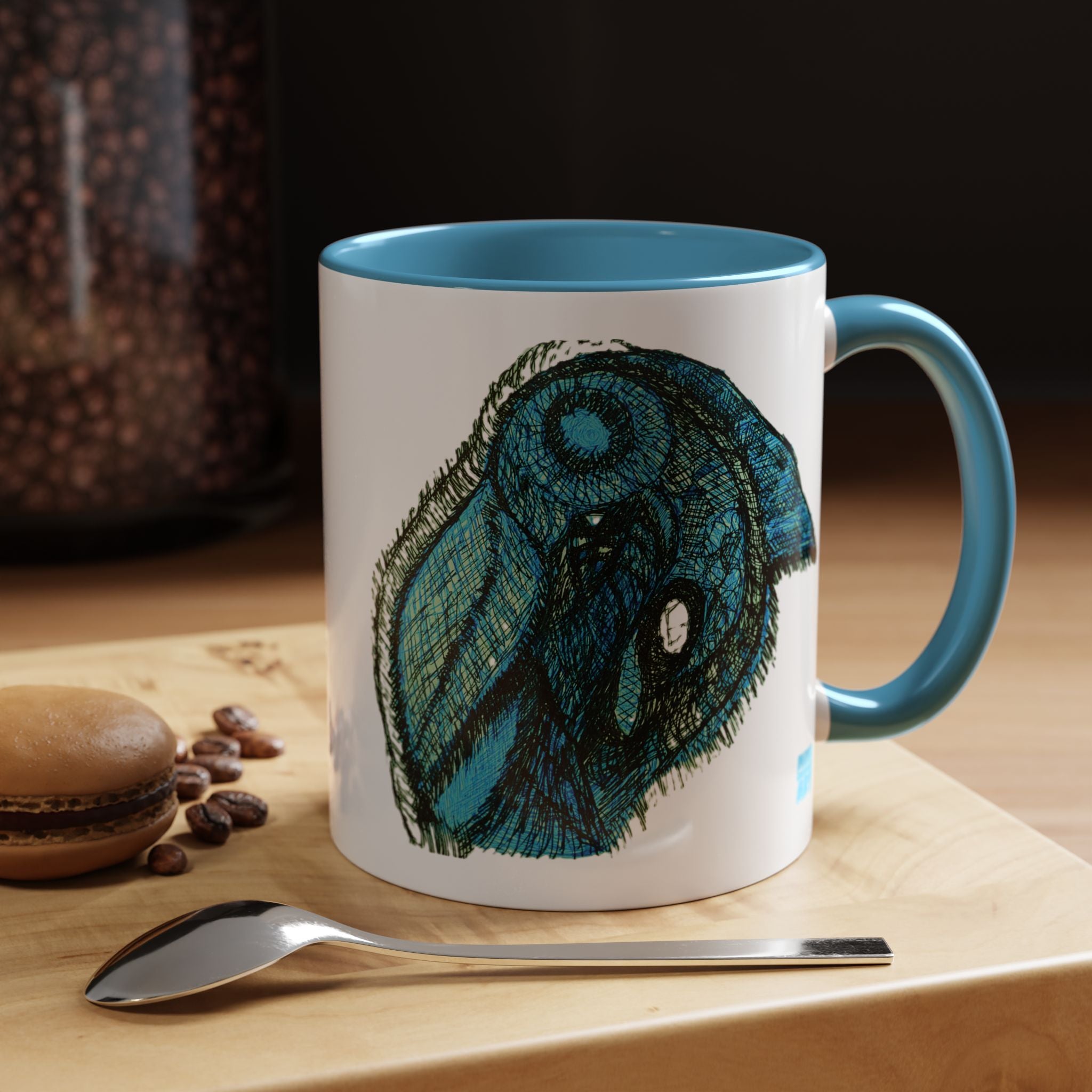 Who Are You? (Teal) Accent Coffee Mug (11oz, 15oz)