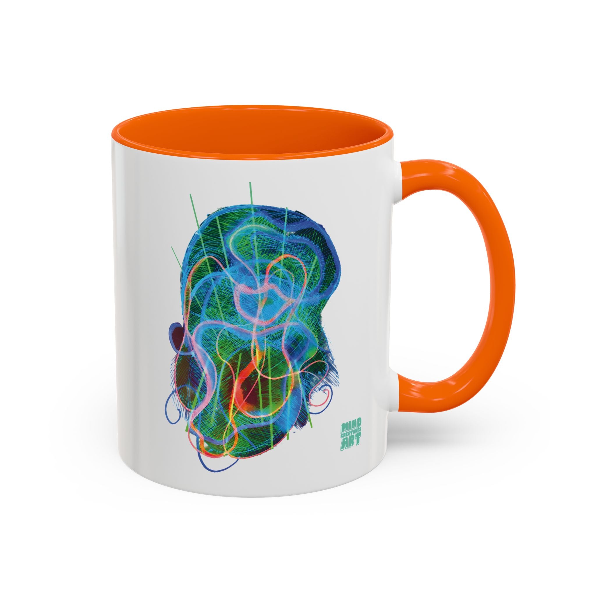 Davy Jones (Electric Blue & Green) Accent Coffee Mug (11oz, 15oz)