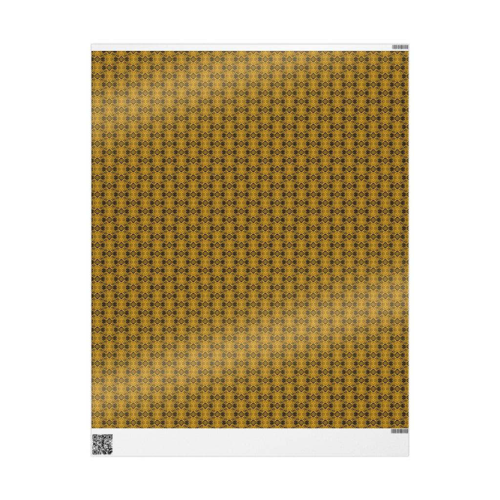 Love (Black, Yellow Background) Heavy Wrapping Paper