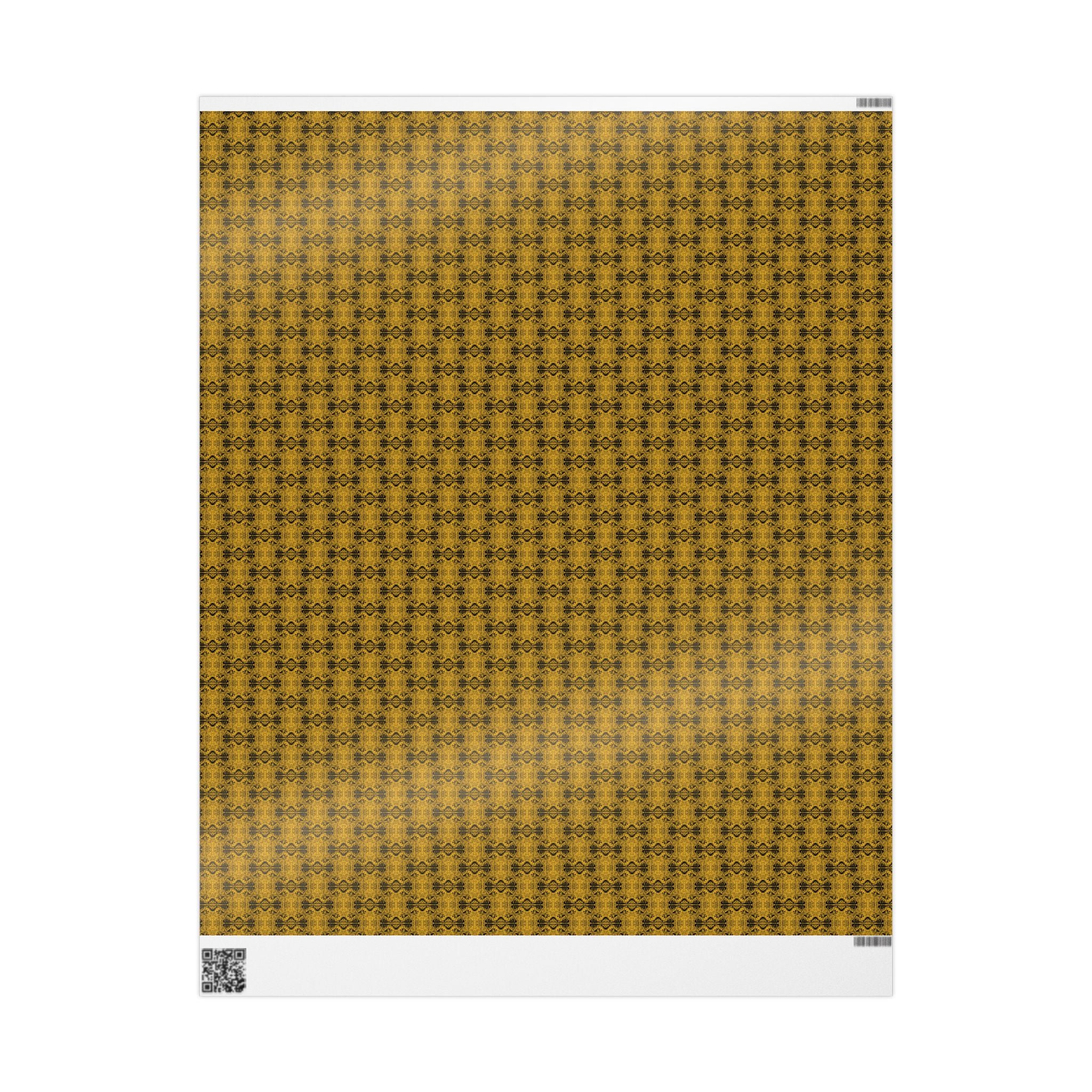 Love (Black, Yellow Background) Heavy Wrapping Paper