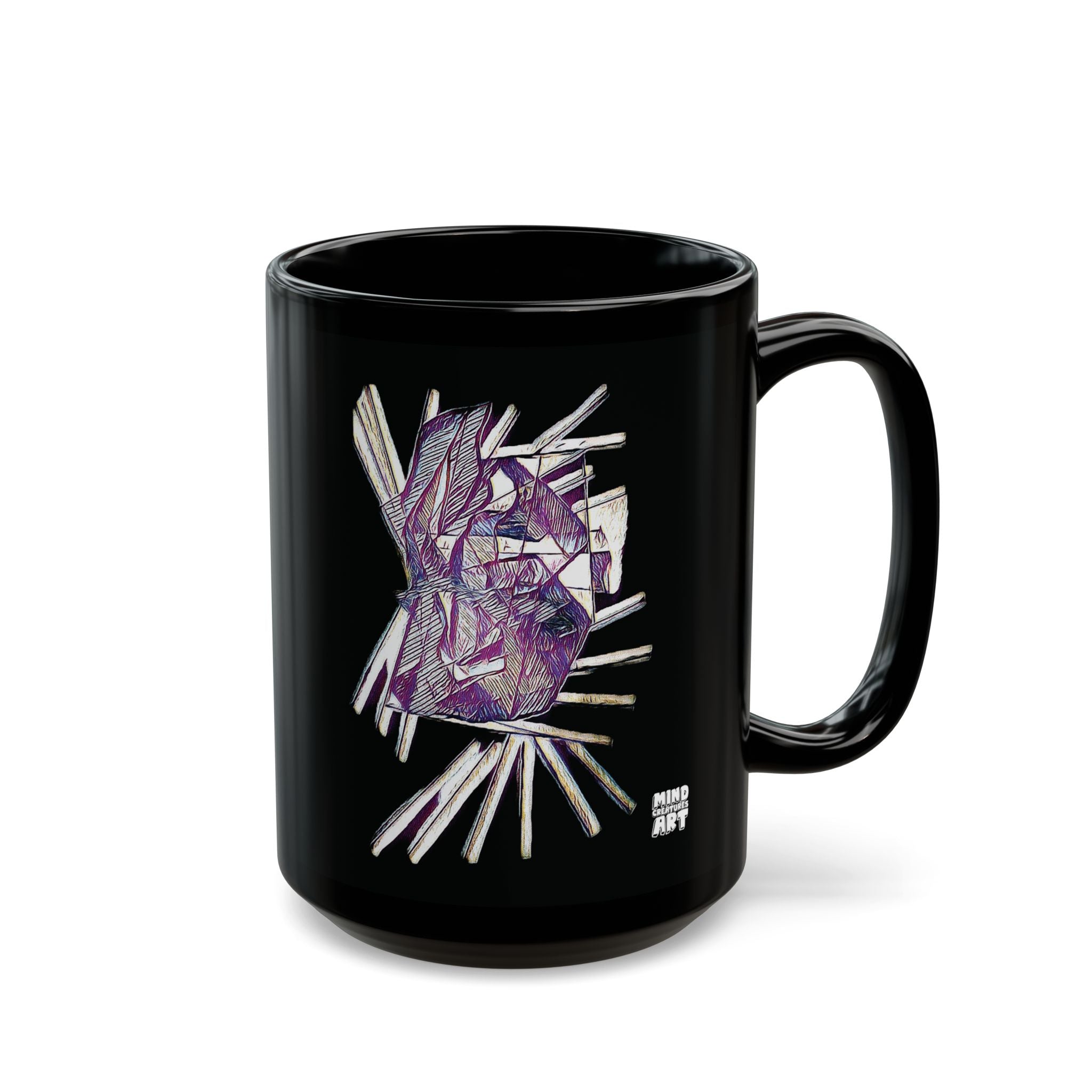 Lightspeed (Purple) Black Ceramic Mug (11oz, 15oz)