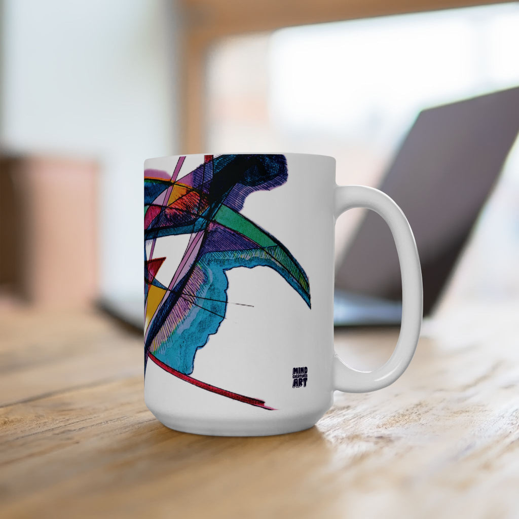 Watching White Ceramic Mug, (11oz, 15oz)