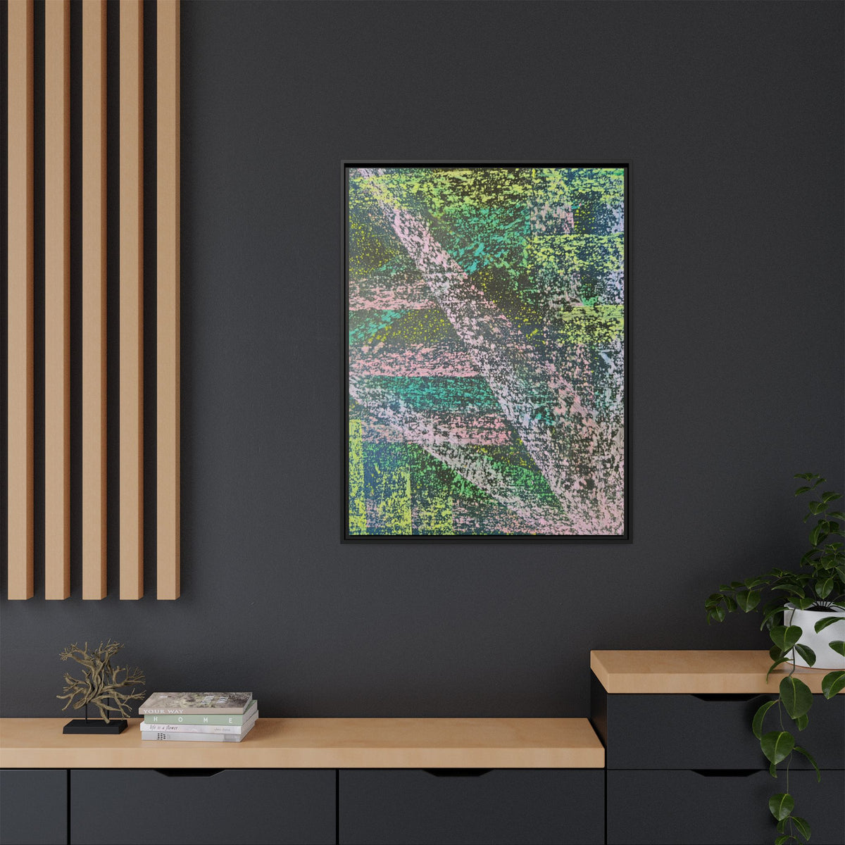Stream Matte Canvas, Framed