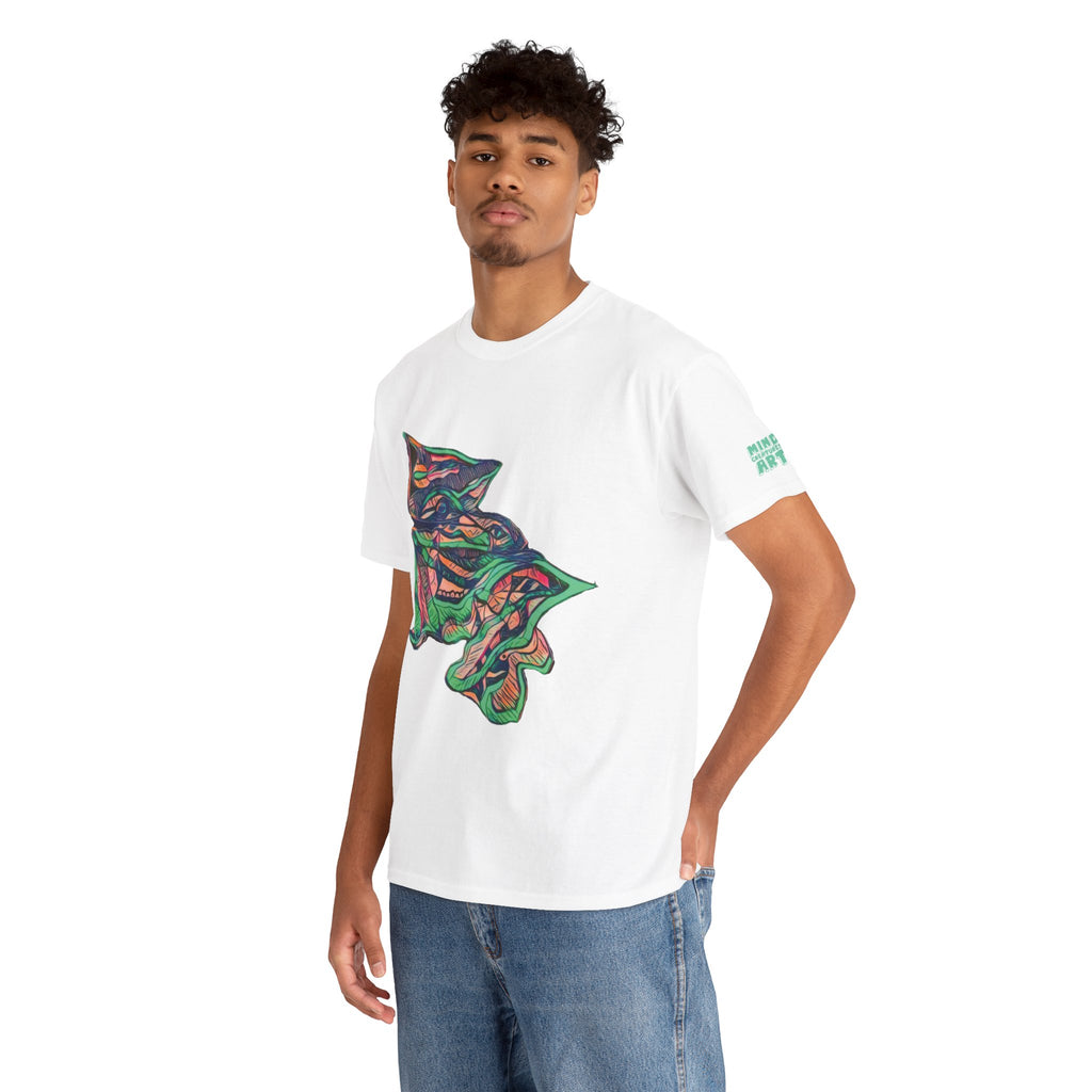 Cheshire (Pink & Seafoam) Unisex Heavy Cotton Tee