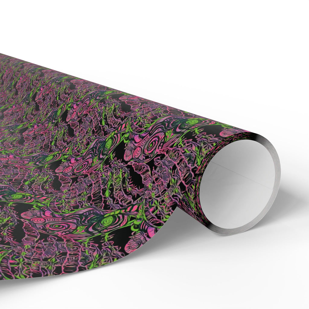 Vessel (Neon, Black Background) Heavy Wrapping Paper