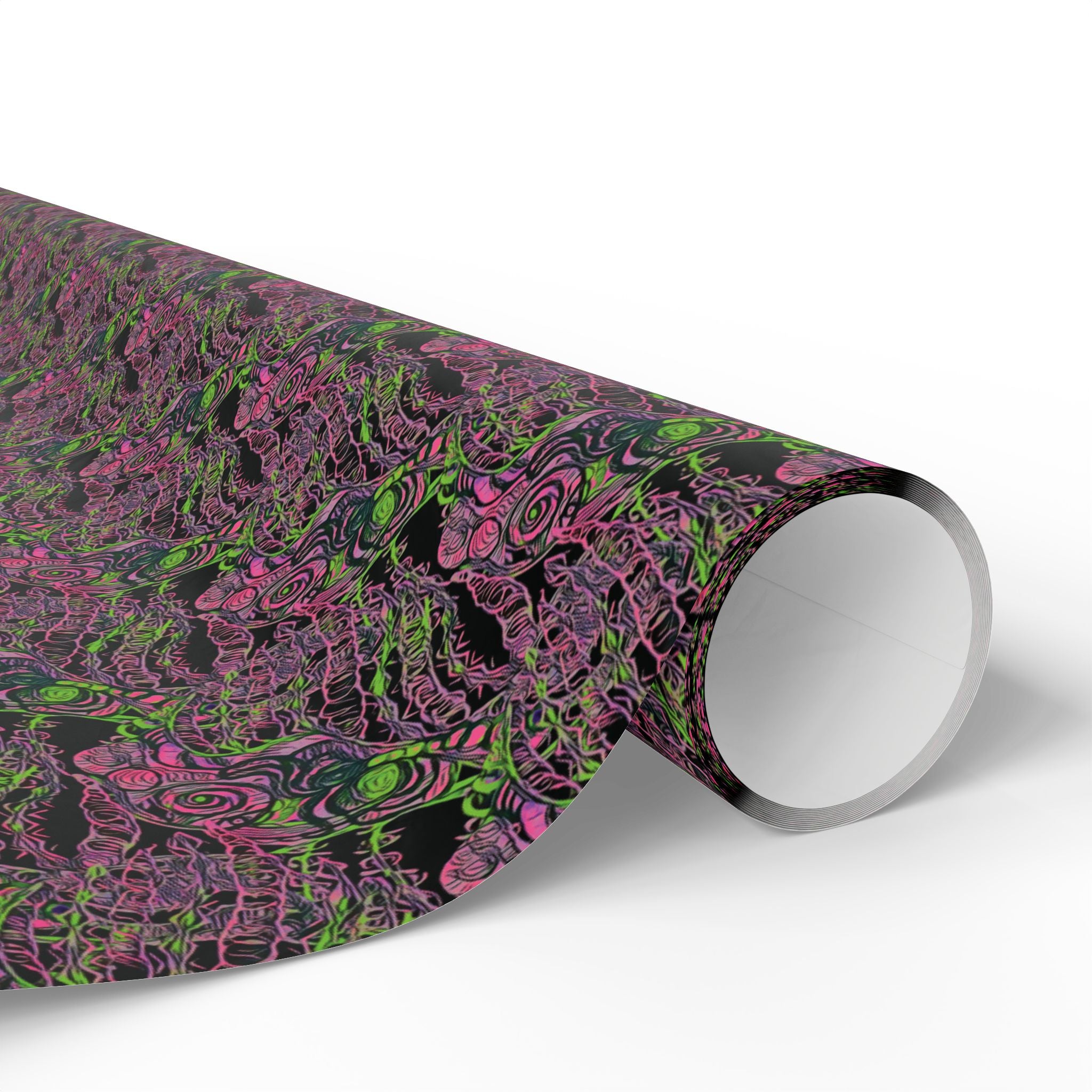 Vessel (Neon, Black Background) Heavy Wrapping Paper