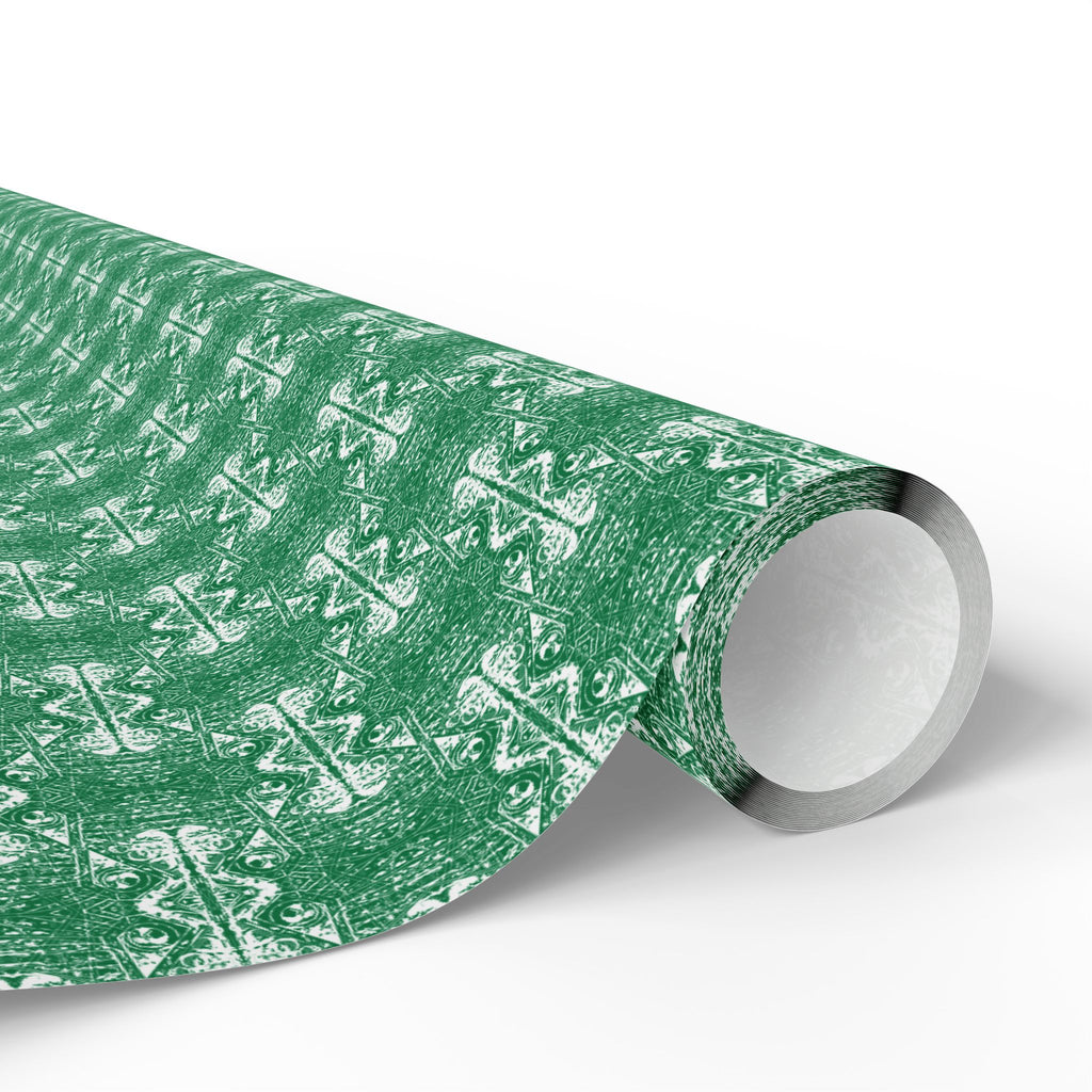 Love (White, Green Background) Heavy Wrapping Paper