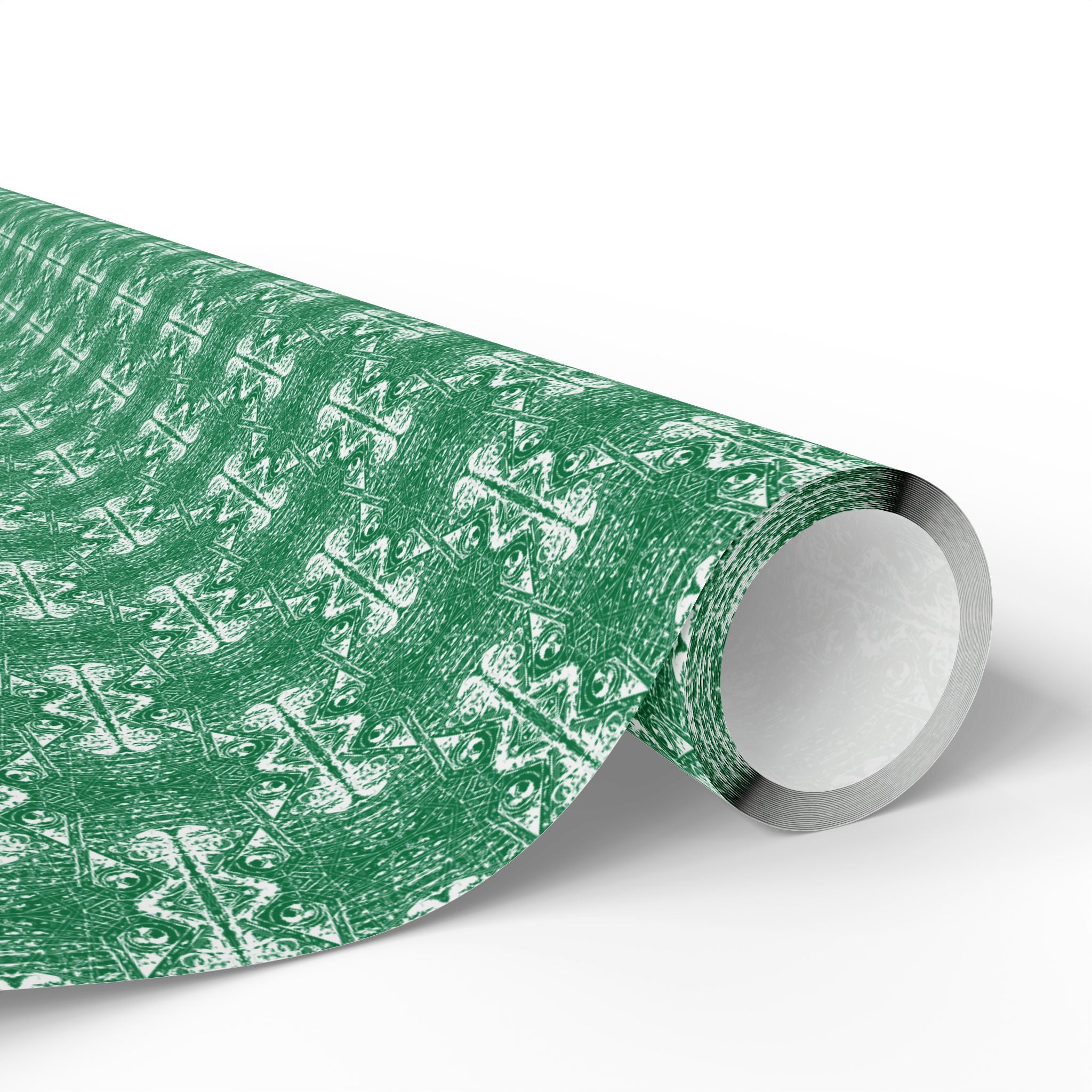 Love (White, Green Background) Heavy Wrapping Paper