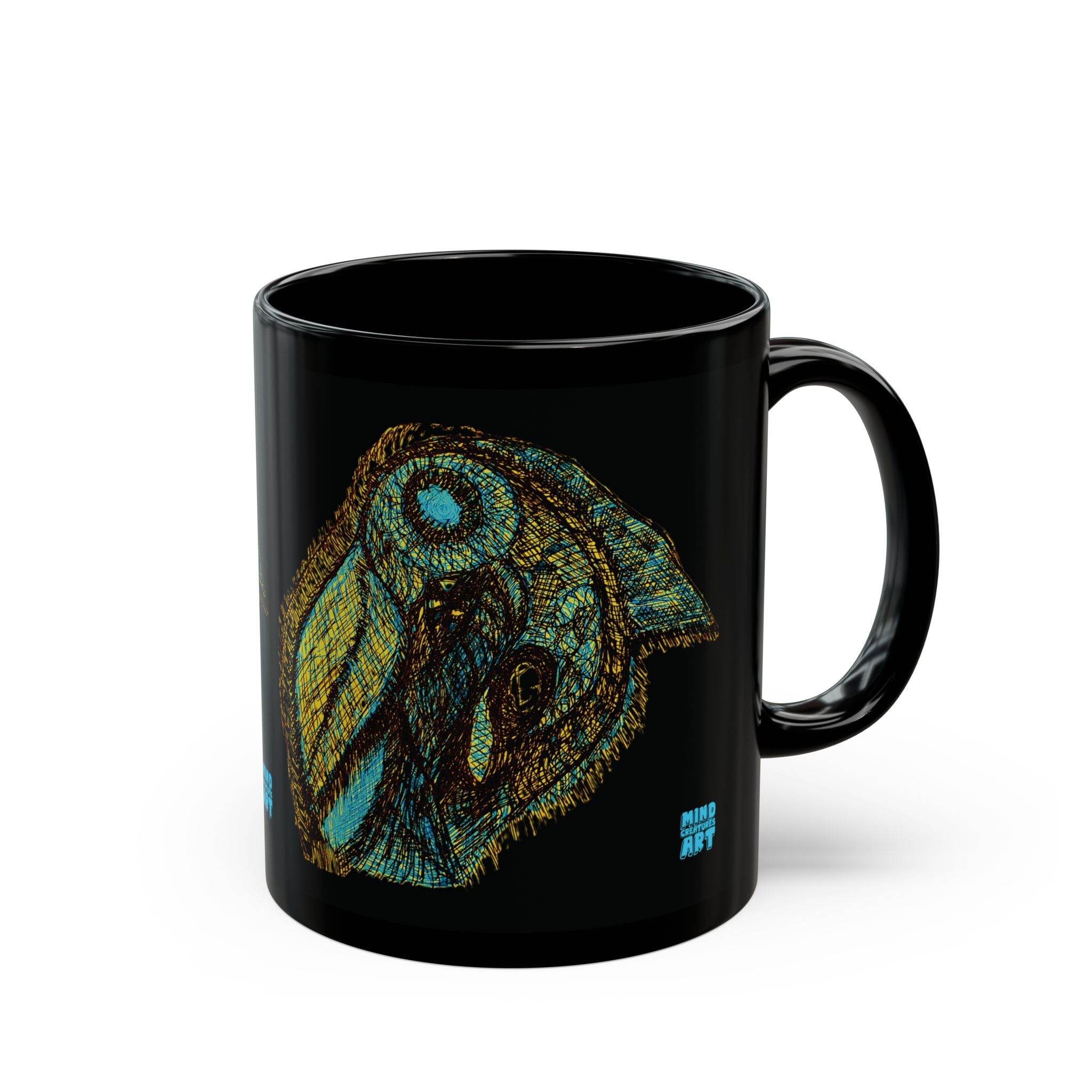 Who Are You? (Gold) Black Ceramic Mug (11oz, 15oz)