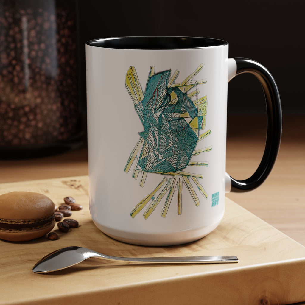 Lightspeed (Aqua) Accent Coffee Mug (11oz, 15oz)