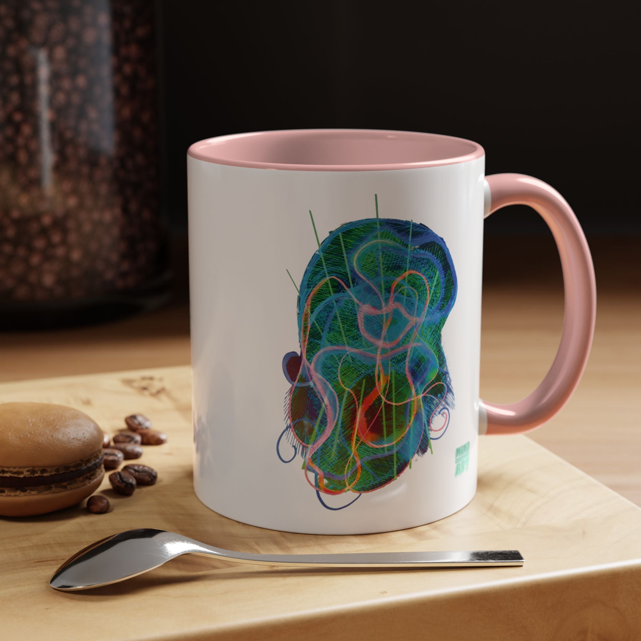 Davy Jones (Electric Blue & Green) Accent Coffee Mug (11oz, 15oz)