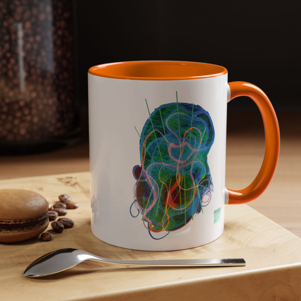 Davy Jones (Electric Blue & Green) Accent Coffee Mug (11oz, 15oz)