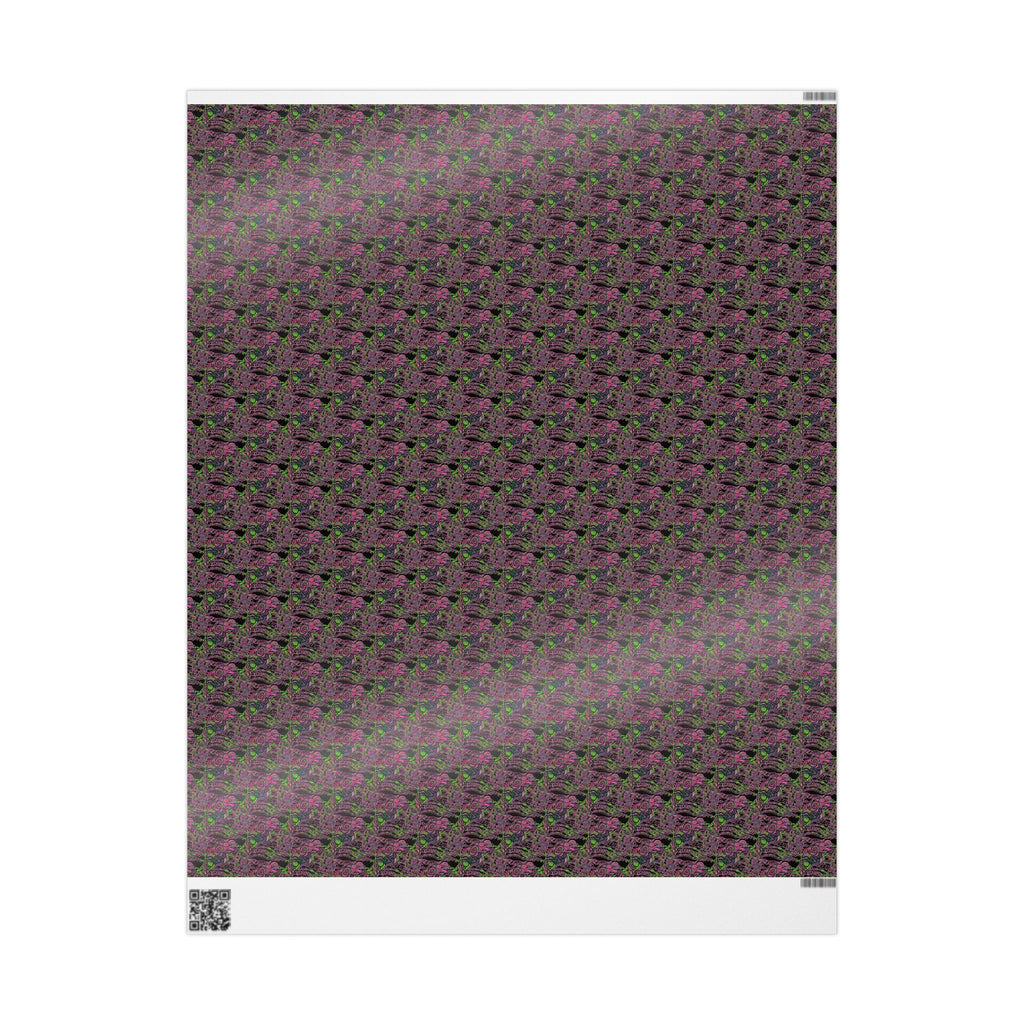 Vessel (Neon, Black Background) Heavy Wrapping Paper