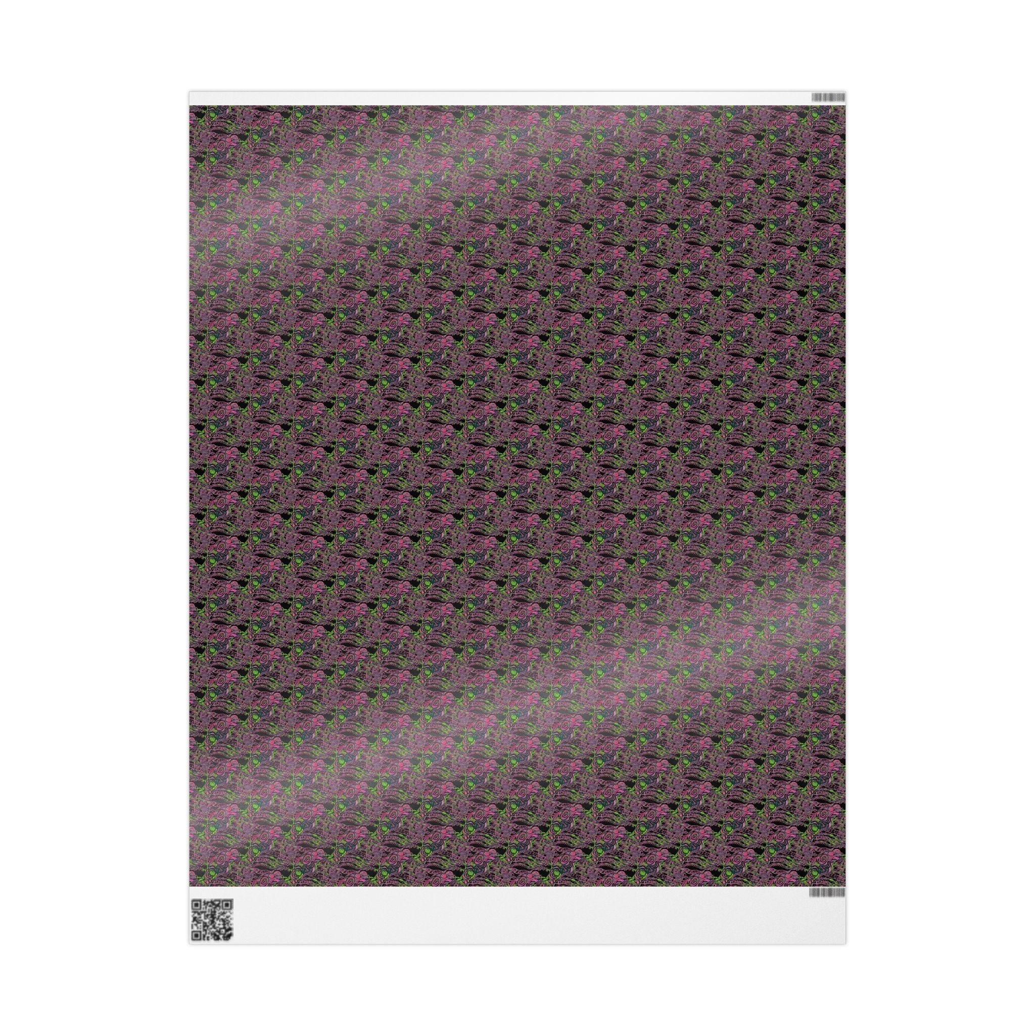 Vessel (Neon, Black Background) Heavy Wrapping Paper