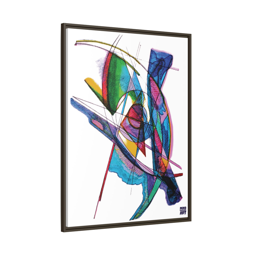 Watching (White Background) Matte Canvas, Framed