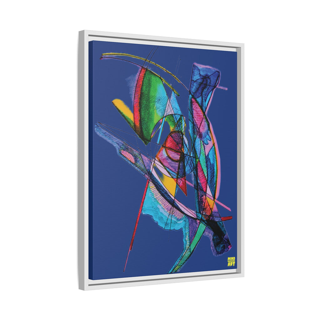 Watching (Dark Blue Background) Matte Canvas, Framed