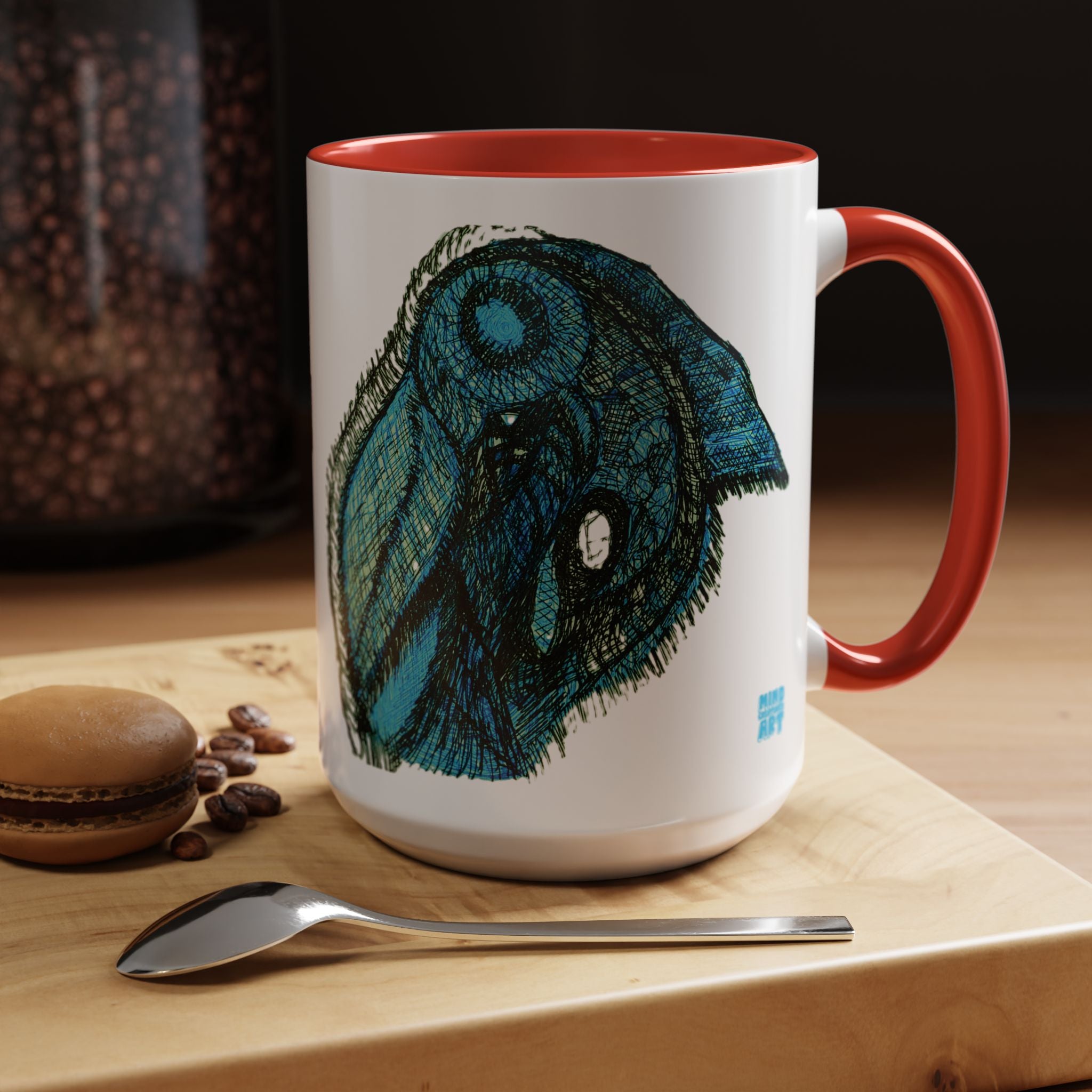 Who Are You? (Teal) Accent Coffee Mug (11oz, 15oz)