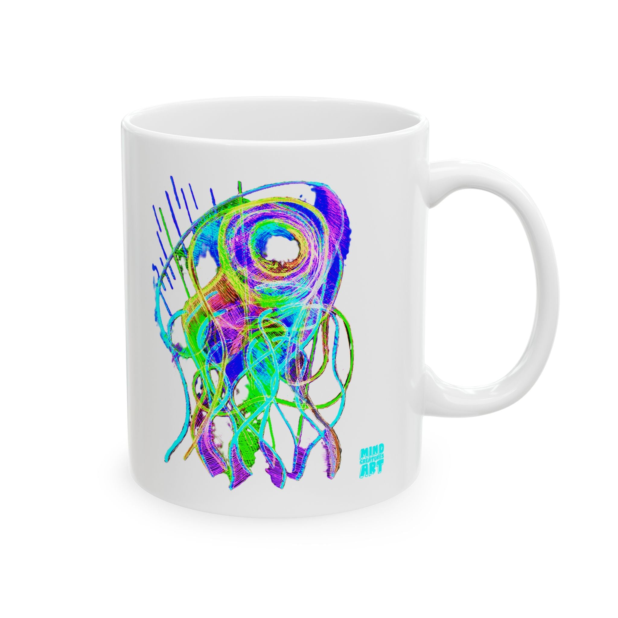 Jelly Jam (Neon) White Ceramic Mug, (11oz, 15oz)