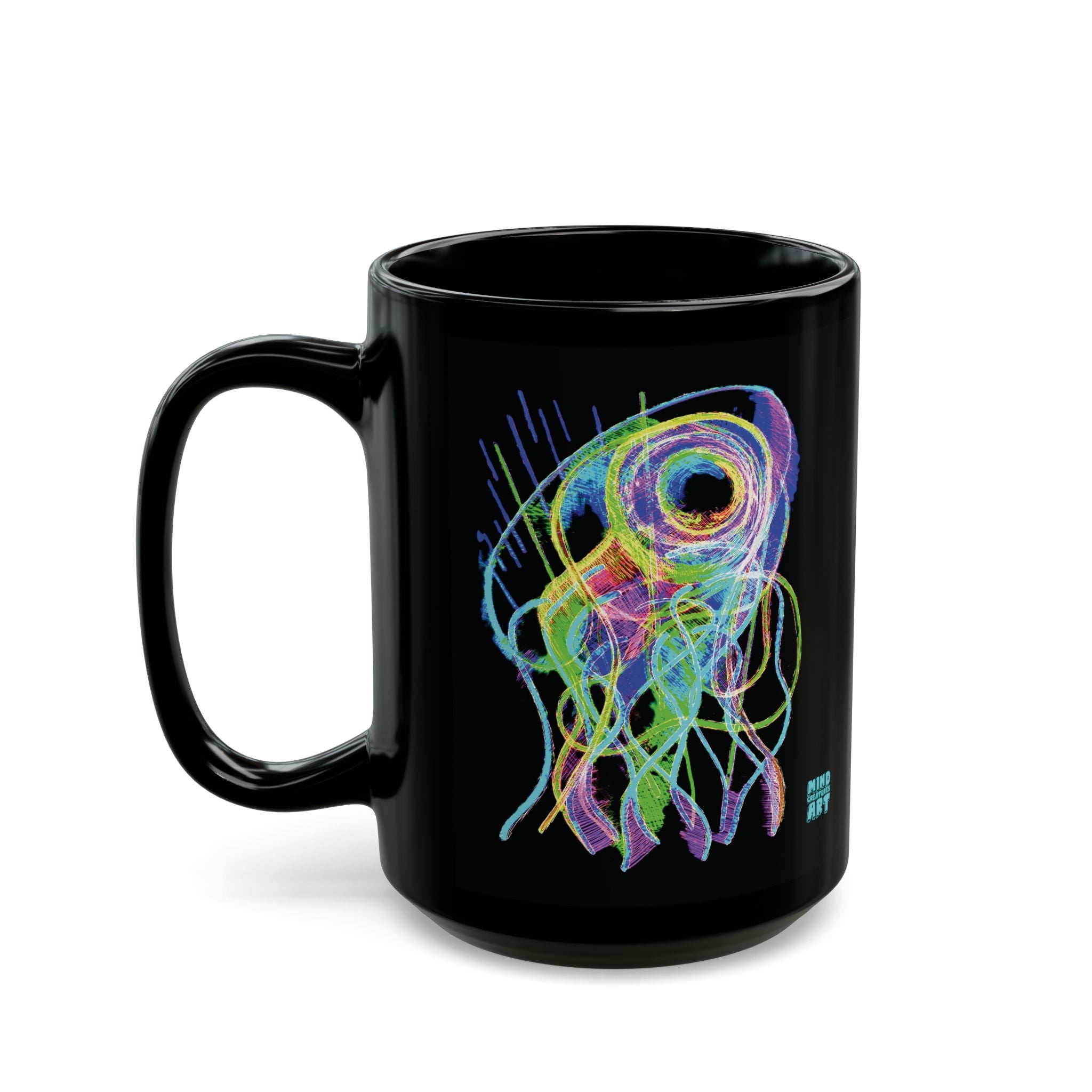 Jelly Jam (Neon) Black Ceramic Mug (11oz, 15oz)