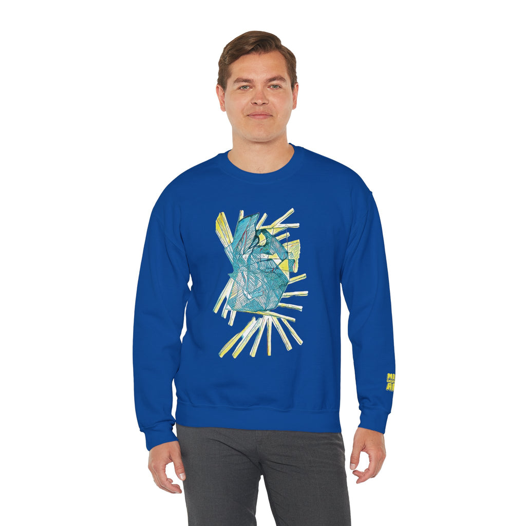 Lightspeed (Aqua) Unisex Heavy Blend™ Crewneck Sweatshirt