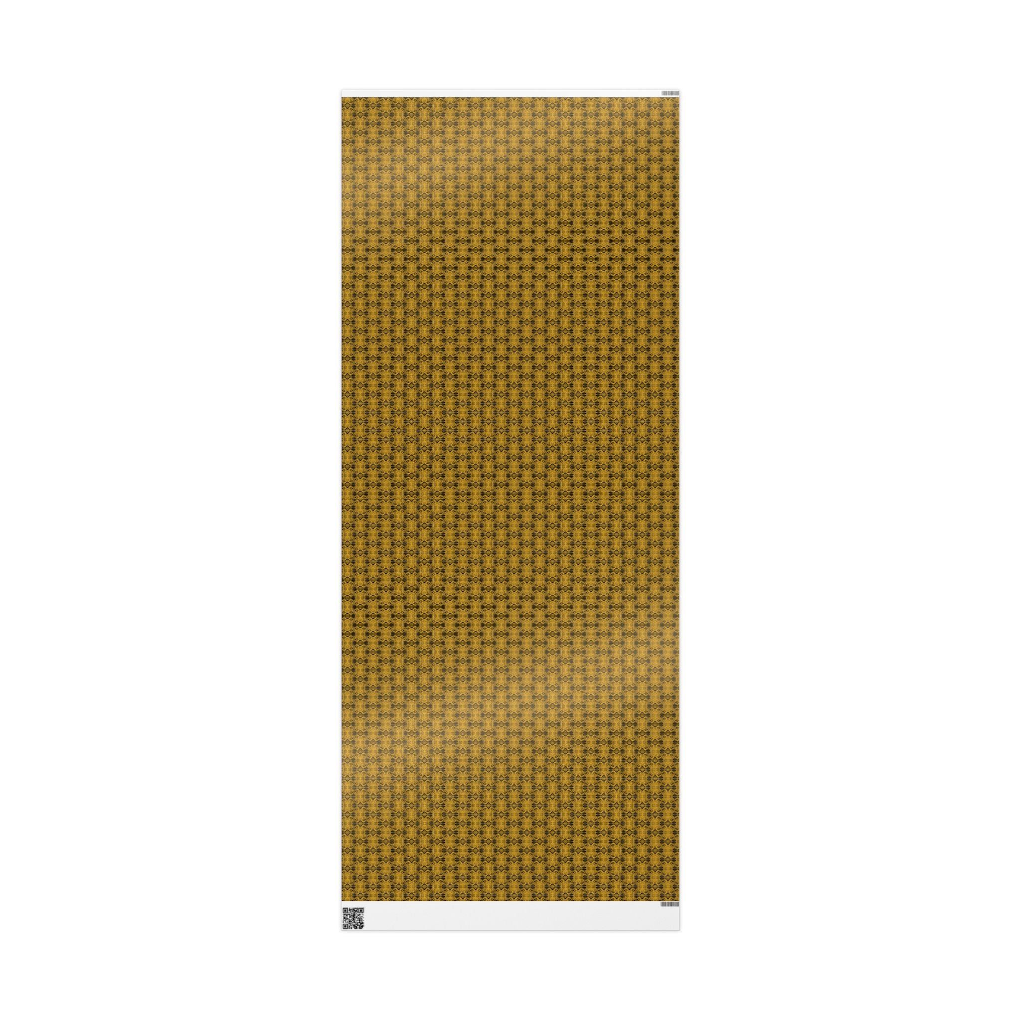 Love (Black, Yellow Background) Heavy Wrapping Paper