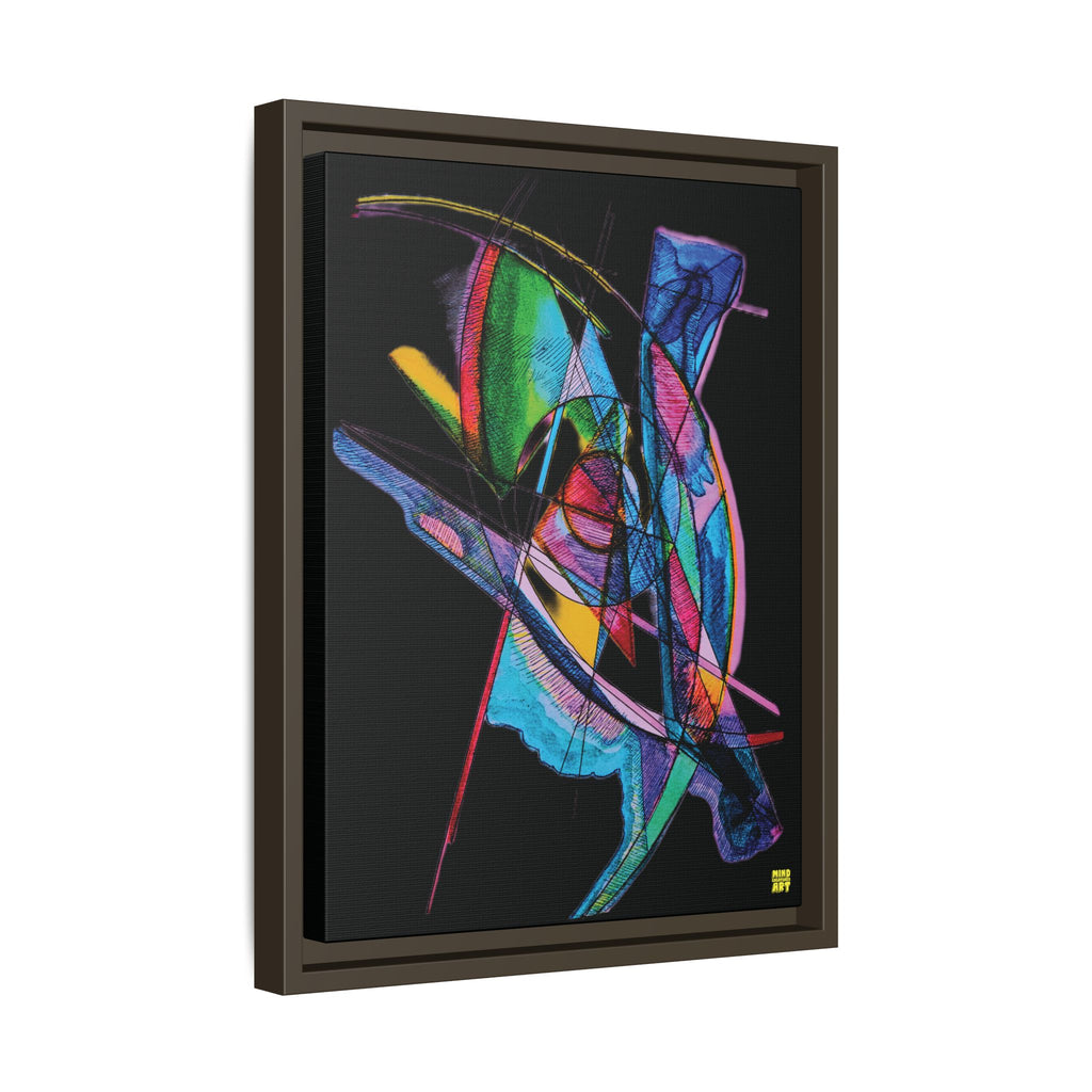Watching (Black Background) Matte Canvas, Framed