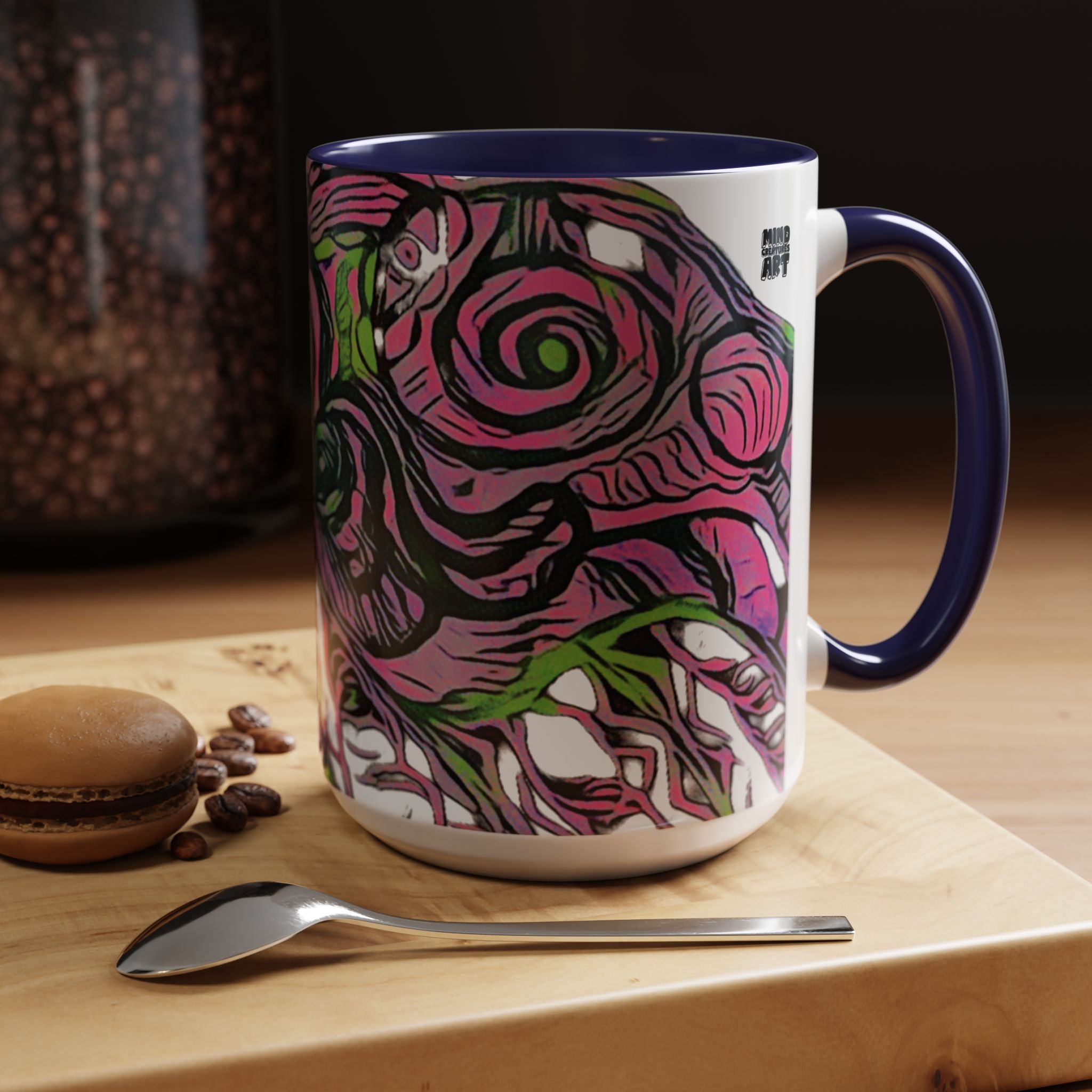 Vessel (Neon) Accent Coffee Mug (11oz, 15oz)