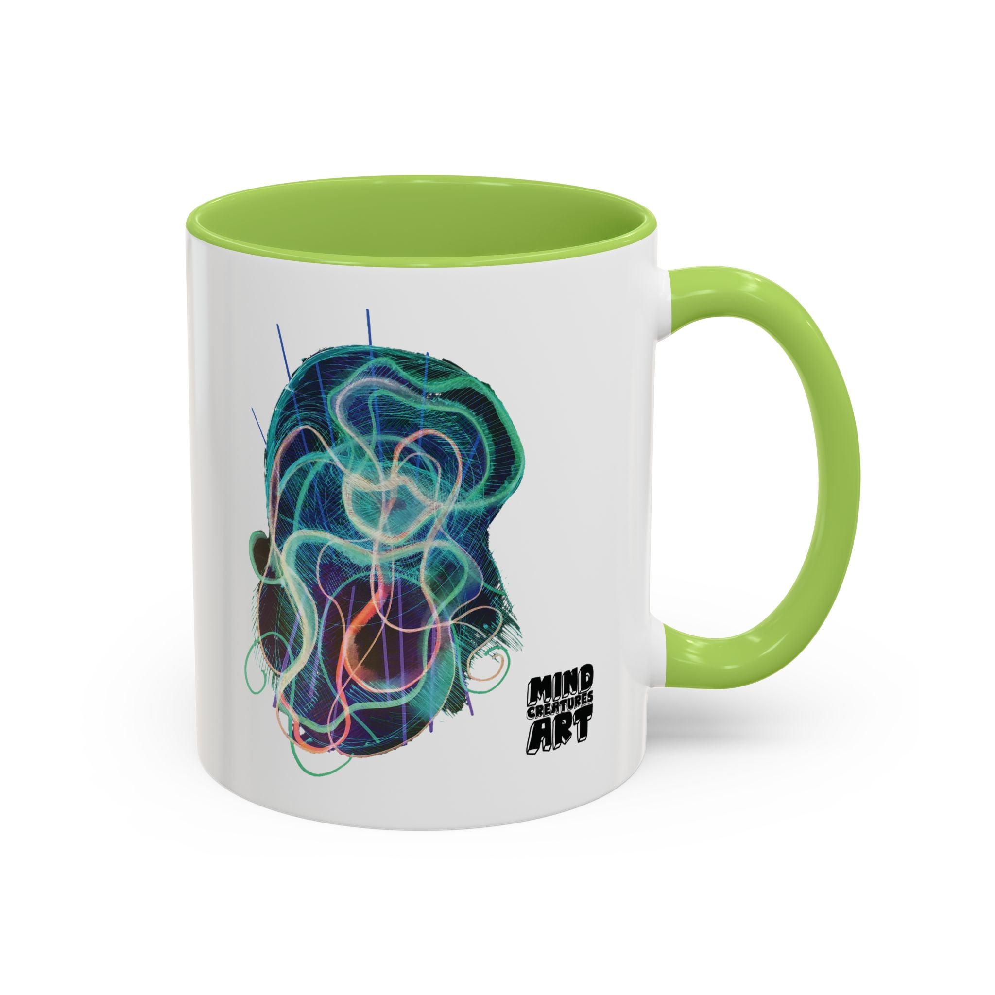 Davy Jones (Electric Teal) Accent Coffee Mug (11oz, 15oz)