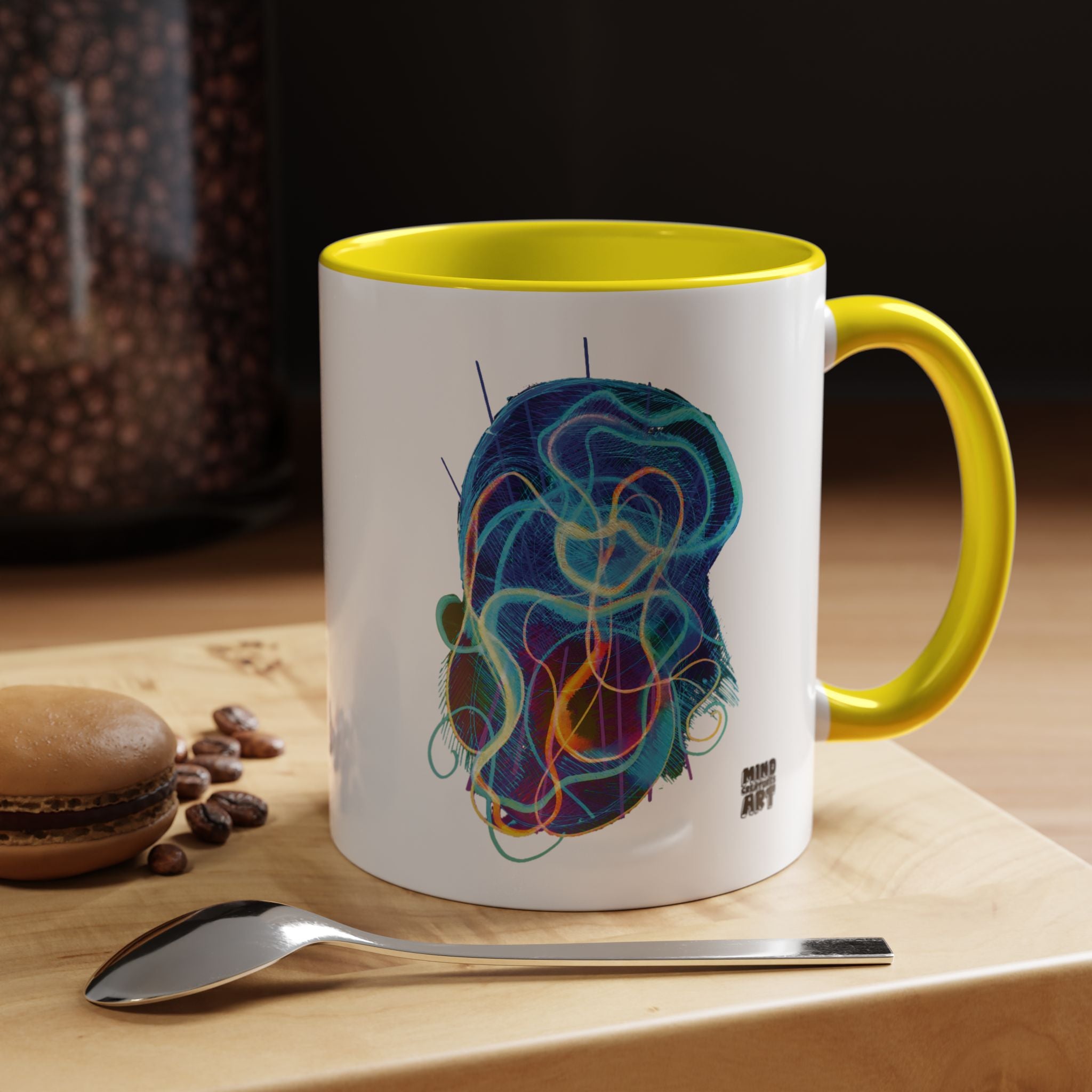 Davy Jones (Electric Blue) Accent Coffee Mug (11oz, 15oz)