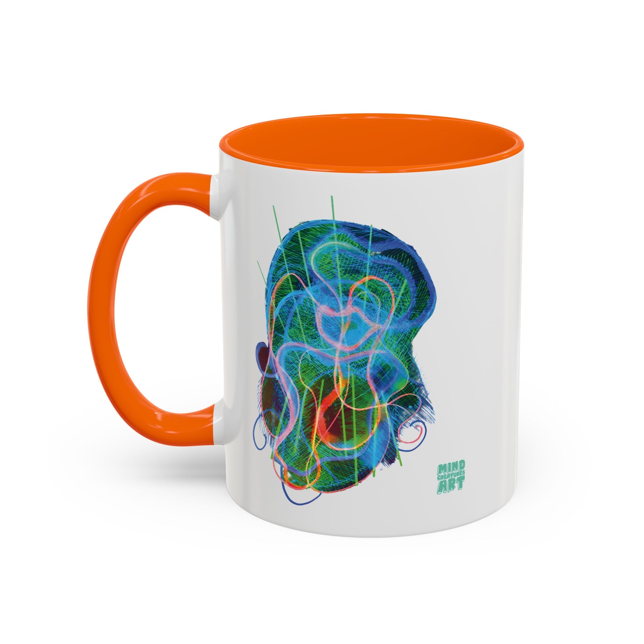 Davy Jones (Electric Blue & Green) Accent Coffee Mug (11oz, 15oz)