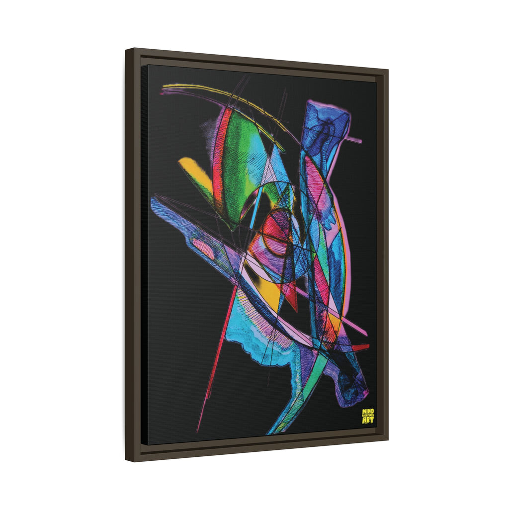 Watching (Black Background) Matte Canvas, Framed