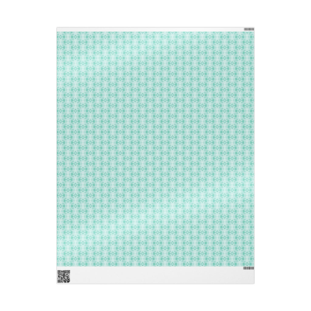 Love (Seafoam, White Background) Heavy Wrapping Paper