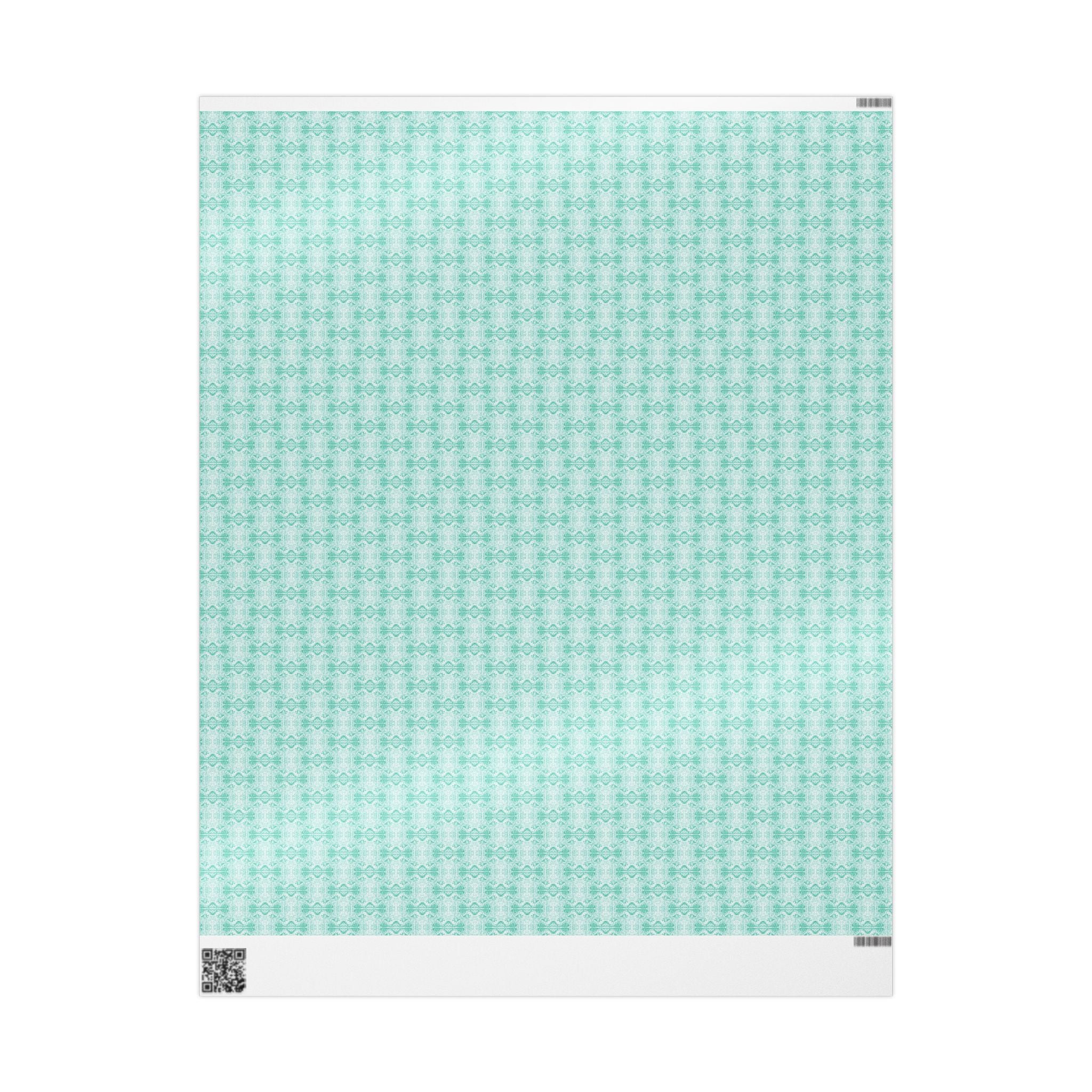 Love (Seafoam, White Background) Heavy Wrapping Paper