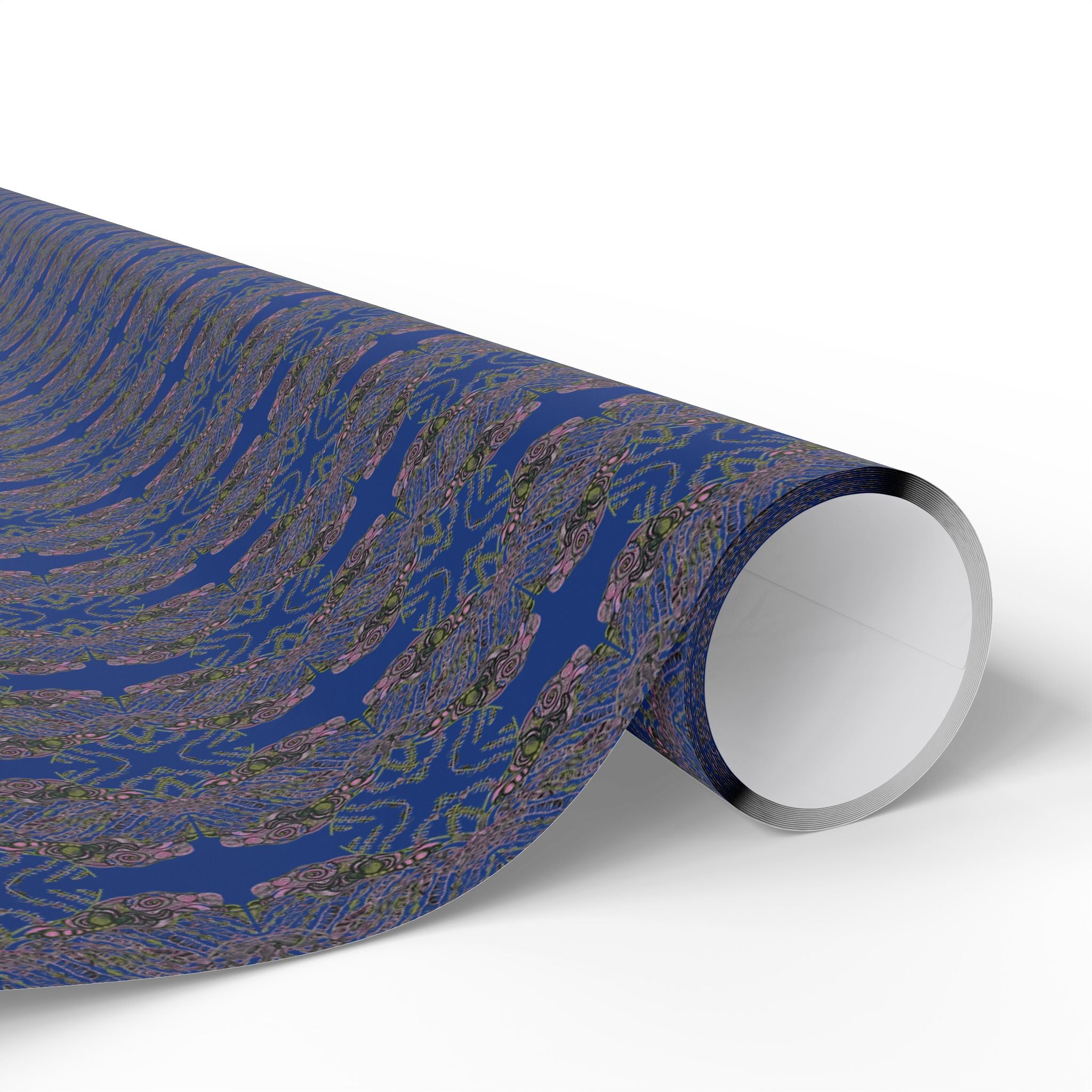Vessel (Neon, Mirror, Blue Background) Heavy Wrapping Paper