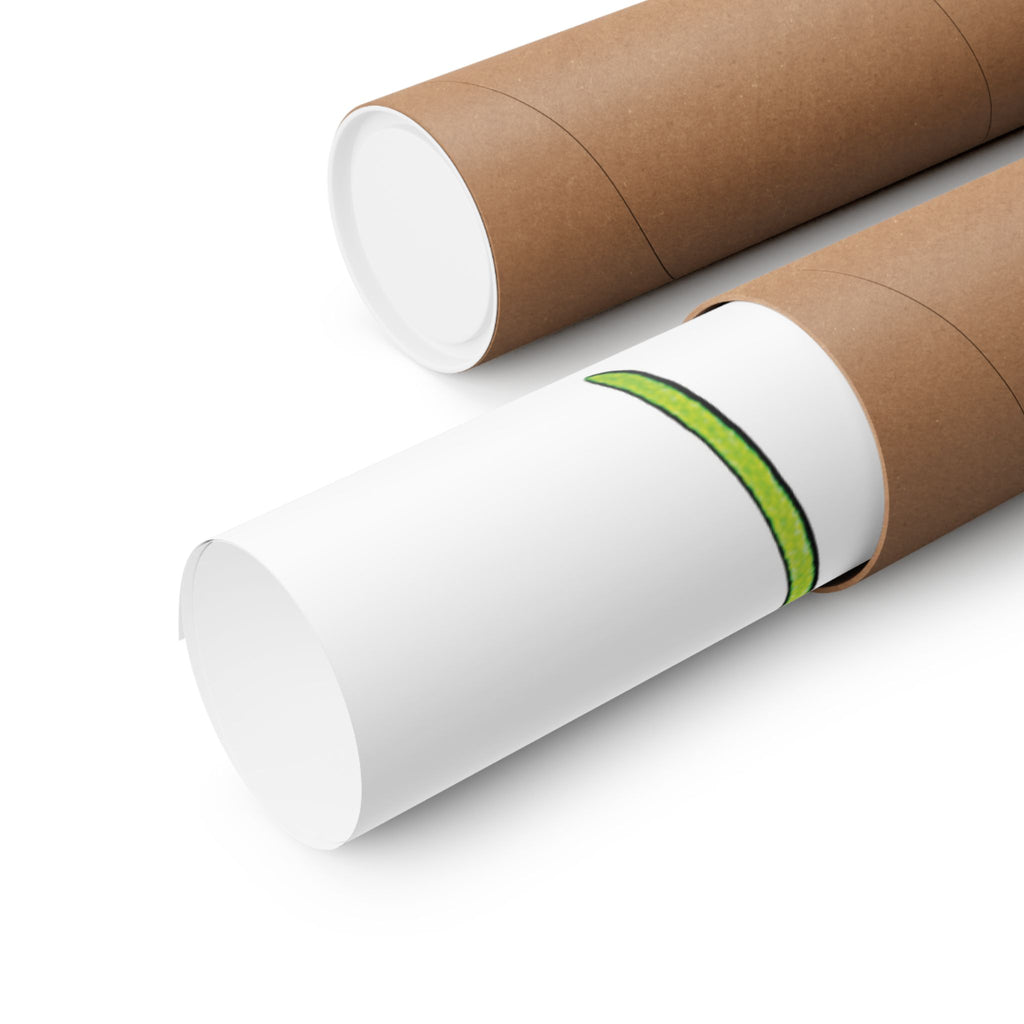 Dive Reflex (Lime, White Background) Matte Poster